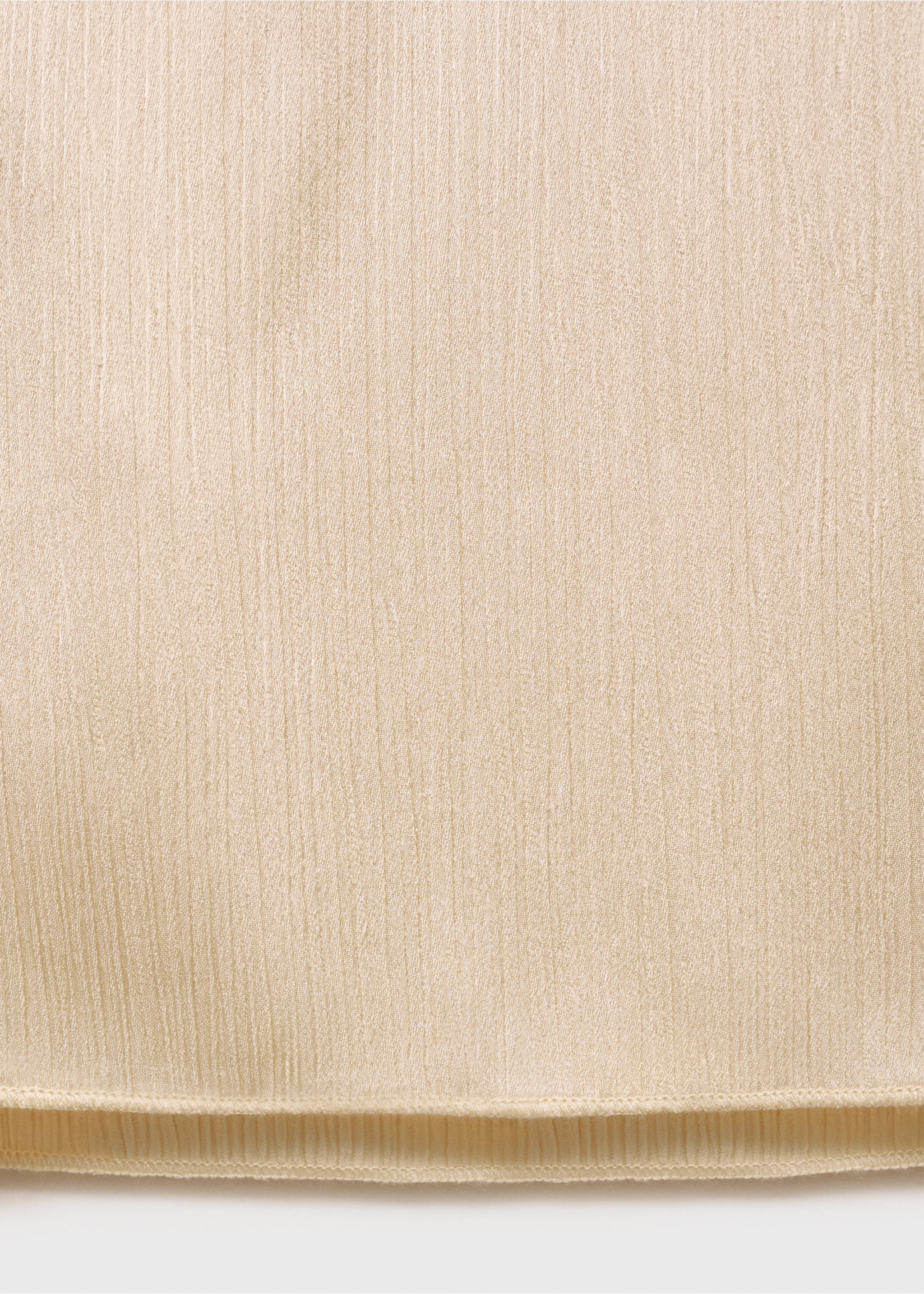 Παντελόνι πλισέ με ελαστική μέση - Λεπτομέρεια του προϊόντος 8, Εκρού. Ref: 17064096-00.