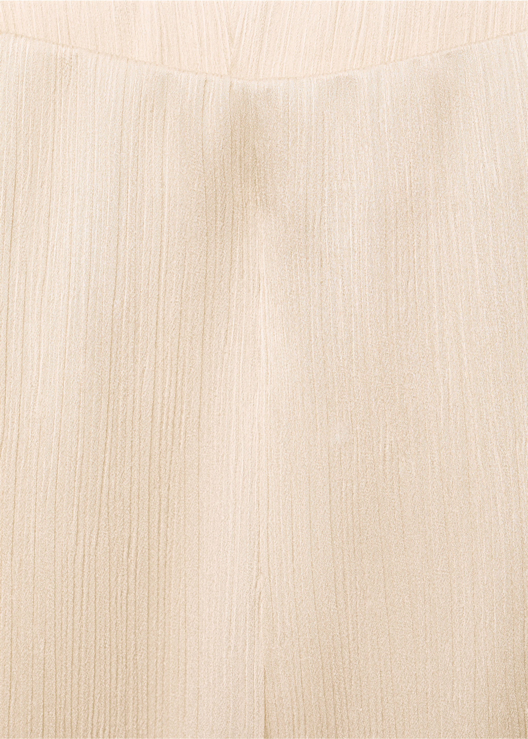 Παντελόνι πλισέ με ελαστική μέση - Λεπτομέρεια του προϊόντος 0, Εκρού. Ref: 17064096-00.