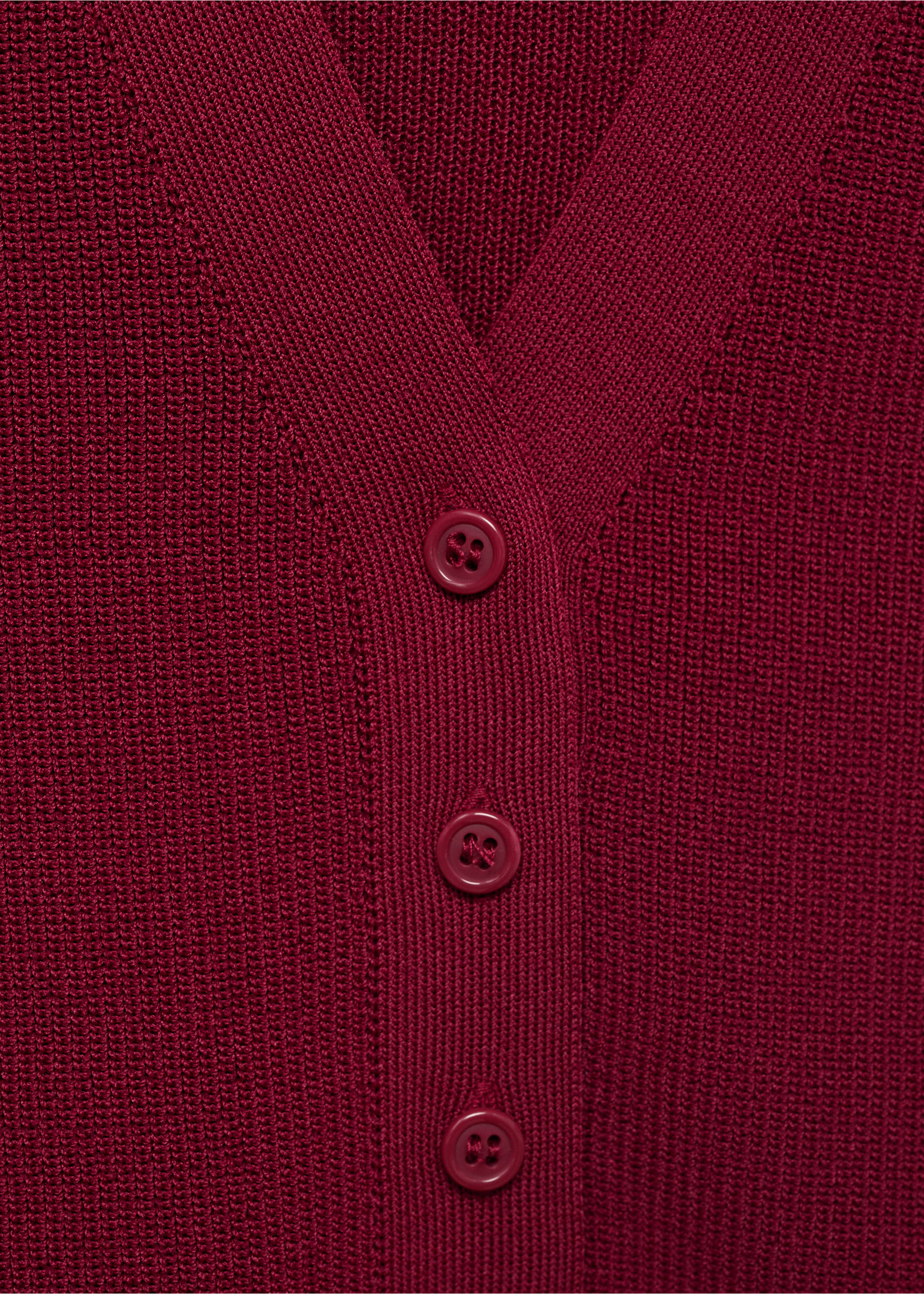 Fine-knit gilet - Details of the article 8, Wine. Ref: 17064098-00.