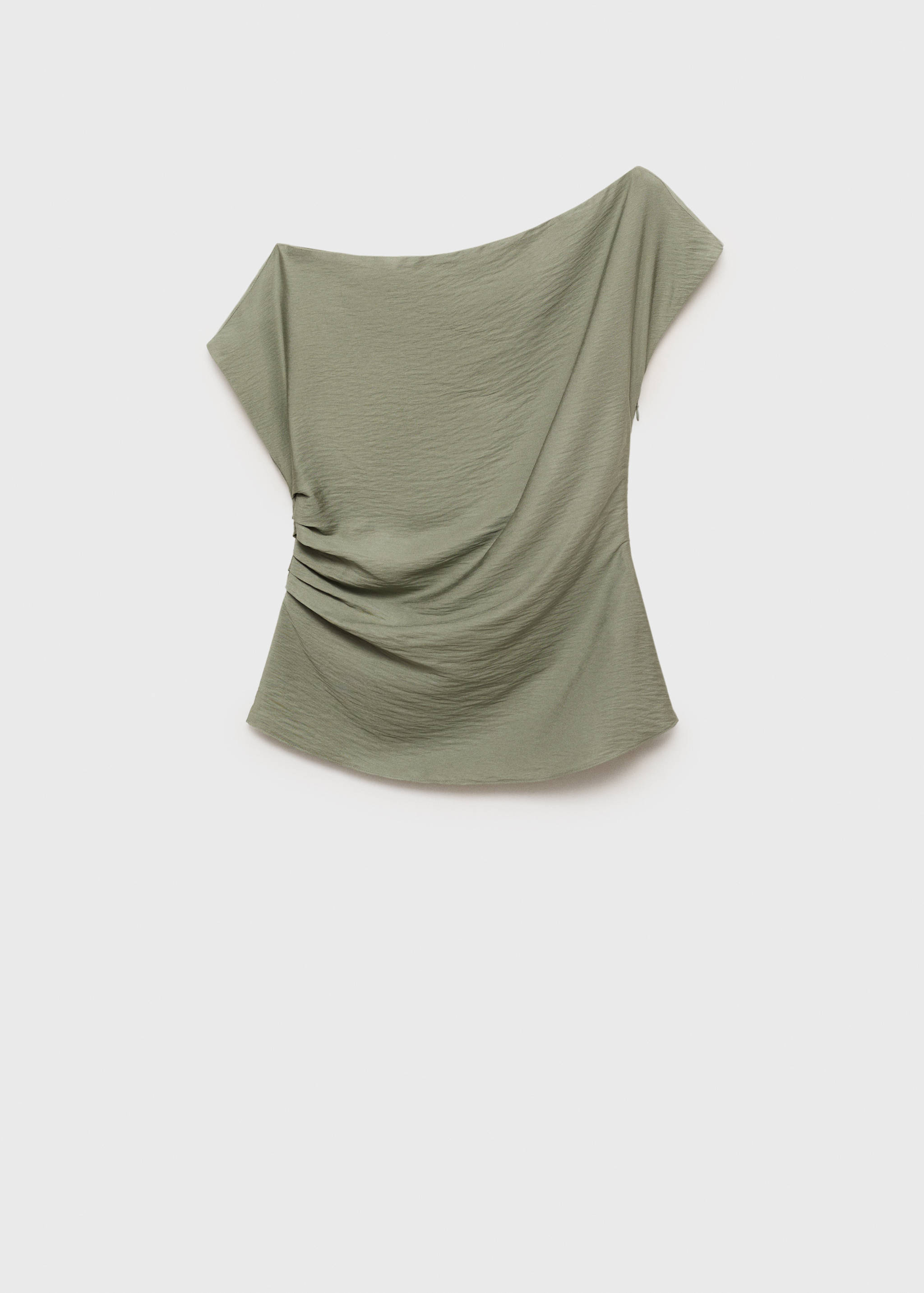Modal blouse with asymmetrical collar - Article without model