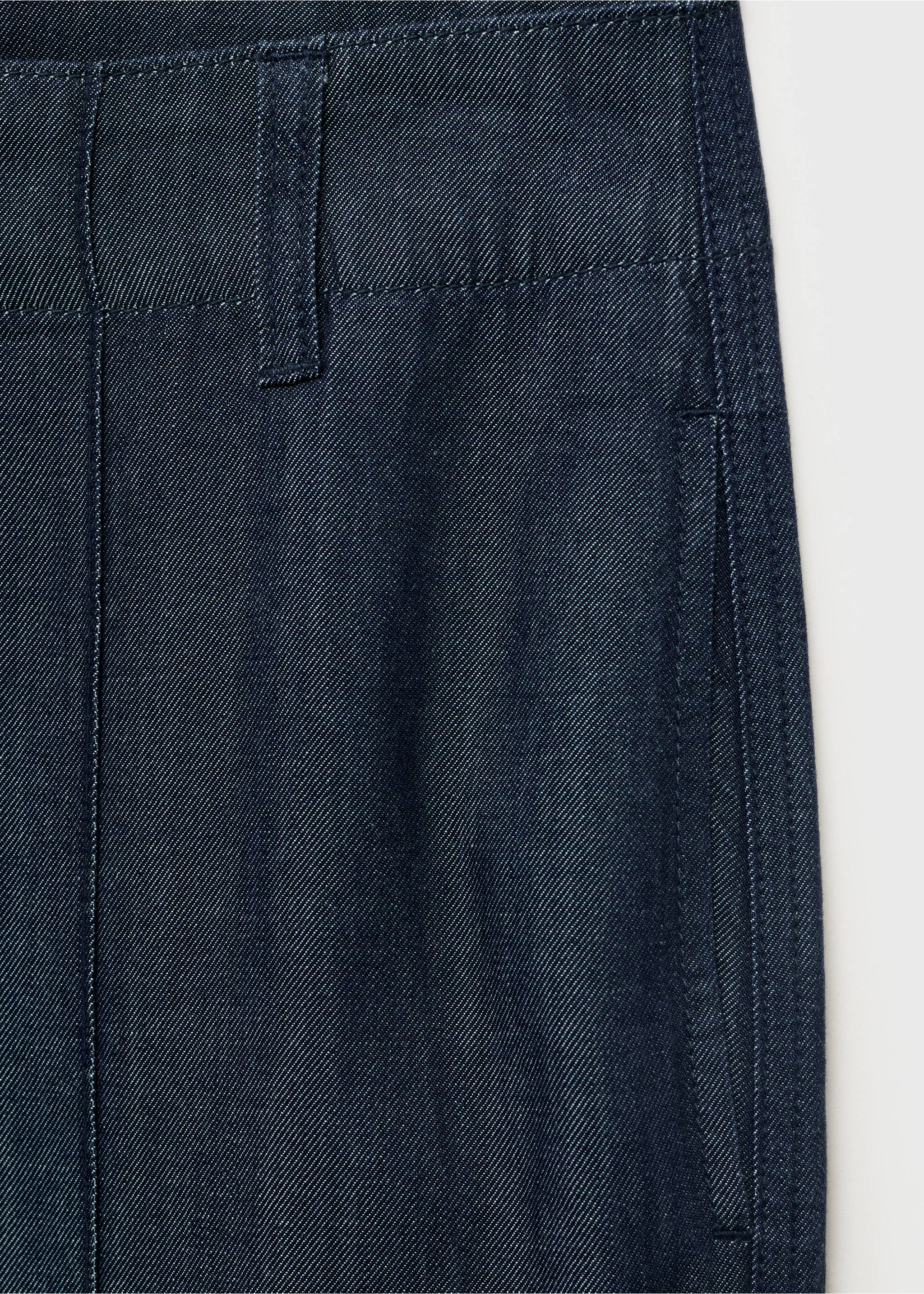 Wide leg denim pants with stitching - Details of the article 0, Open Blue. Ref: 17064102-00.