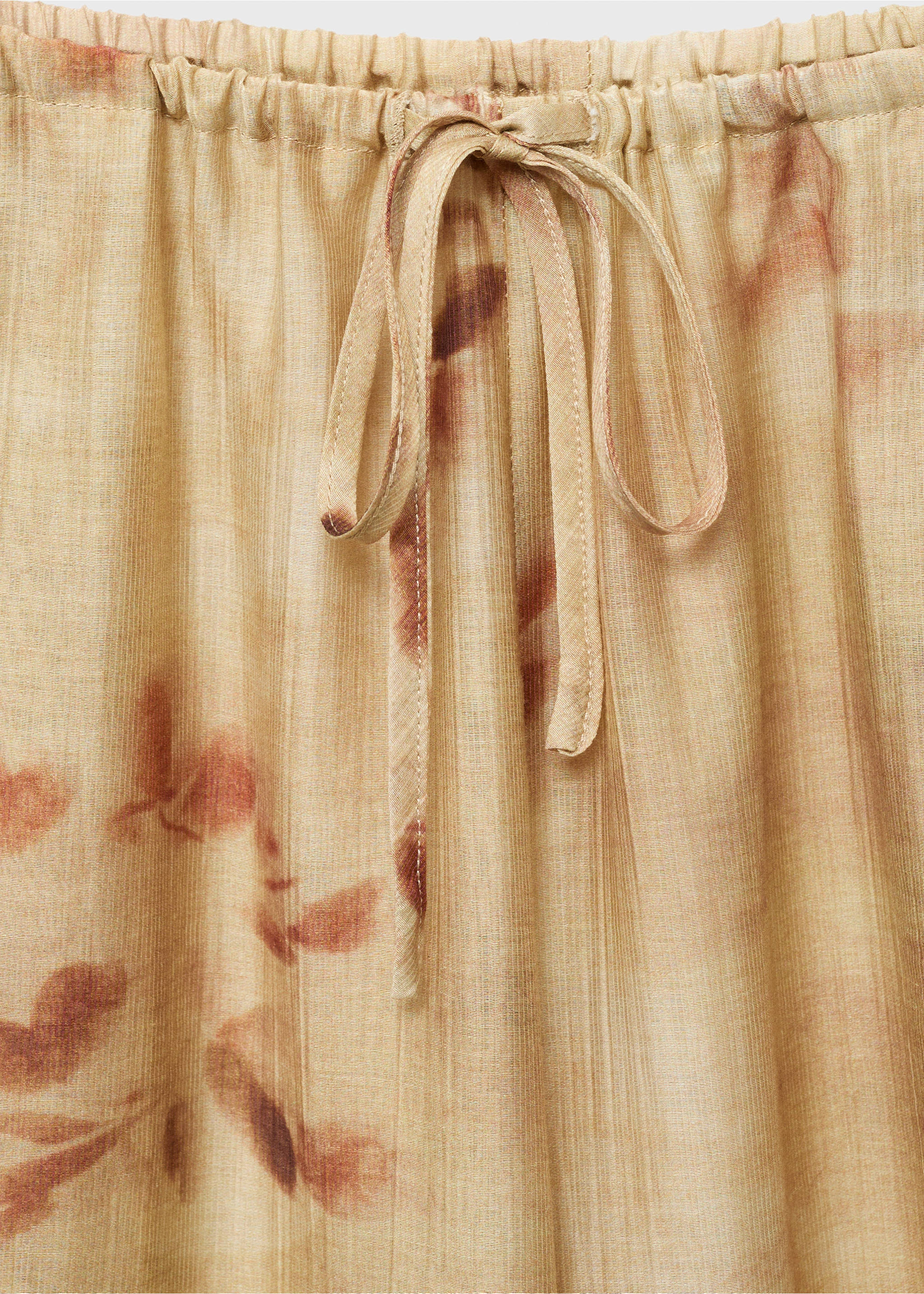 Pantalon imprimé feuilles - Détail de l'article 8, Sable. Ref: 17064103-00.