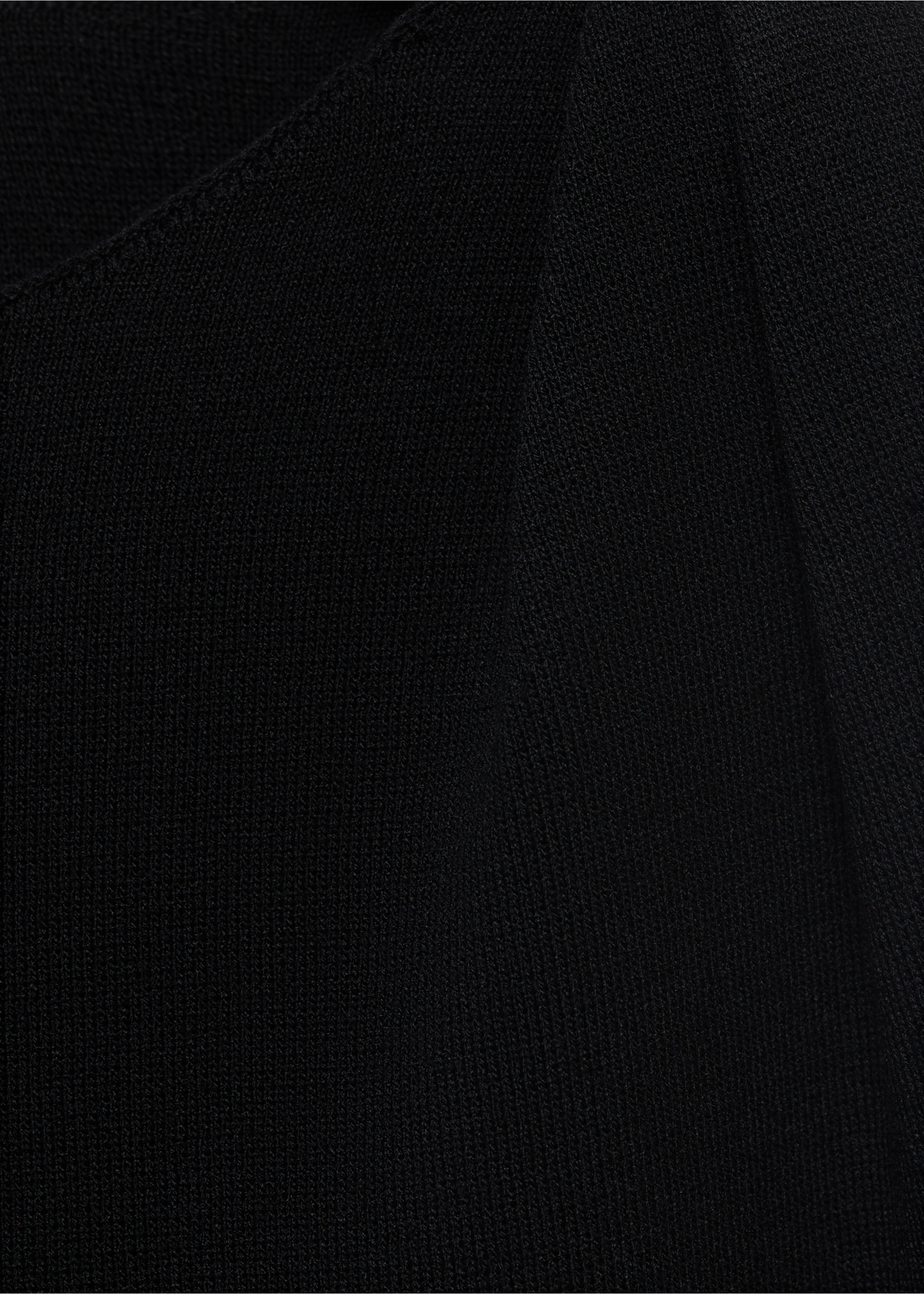 Asymmetrical knitted dress with strap - Details of the article 8, Black. Ref: 17064104-00.