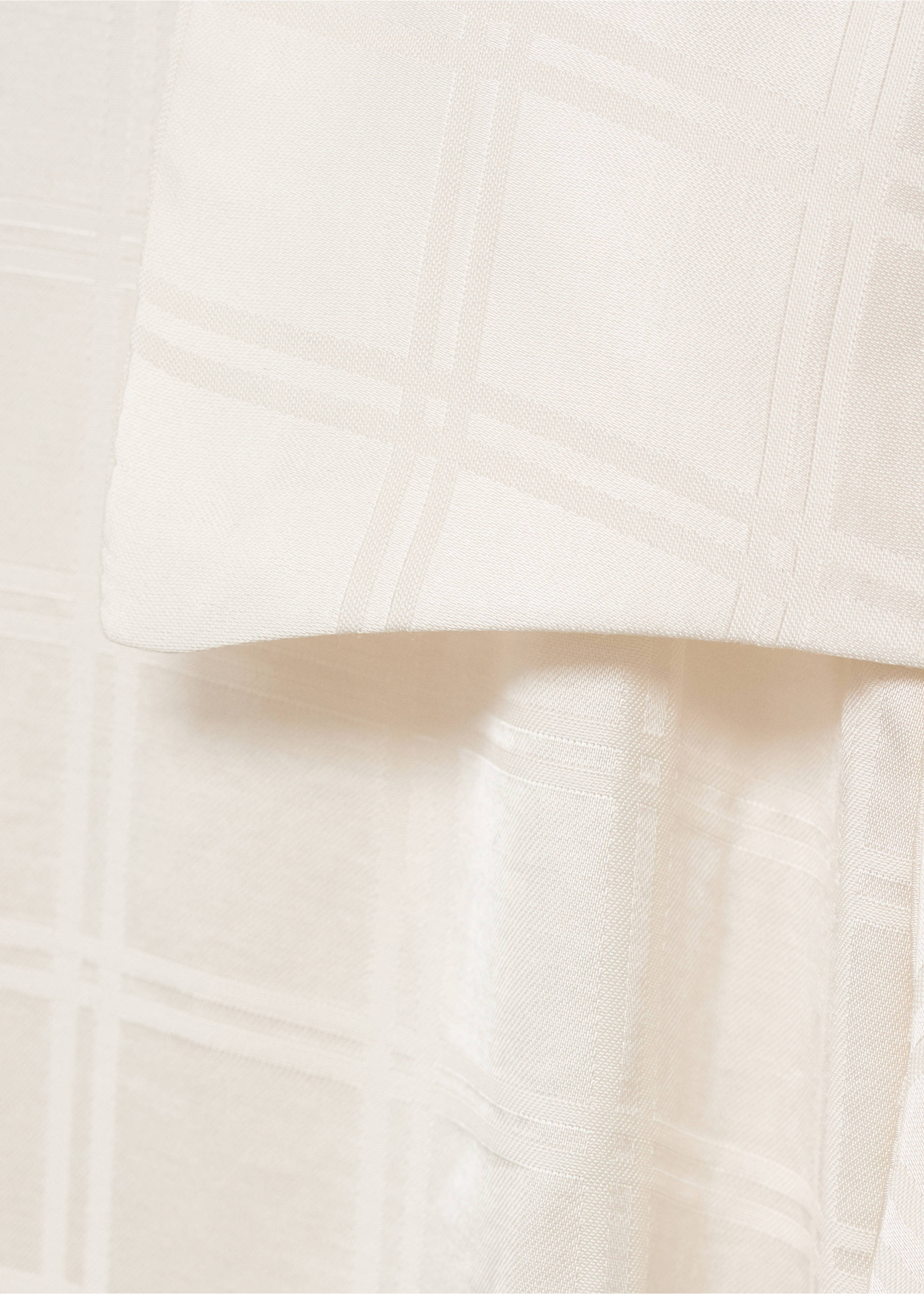Rayon check pyjama top - Details of the article 8, Ivory White. Ref: 17064108-00.