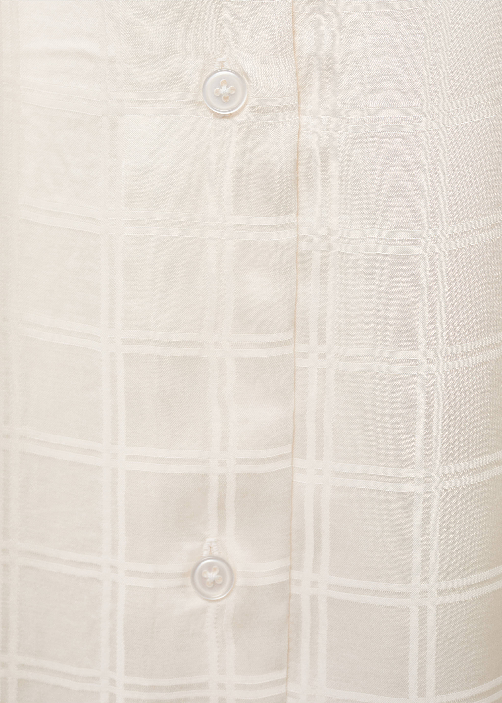 Rayon check pyjama top - Details of the article 0, Ivory White. Ref: 17064108-00.