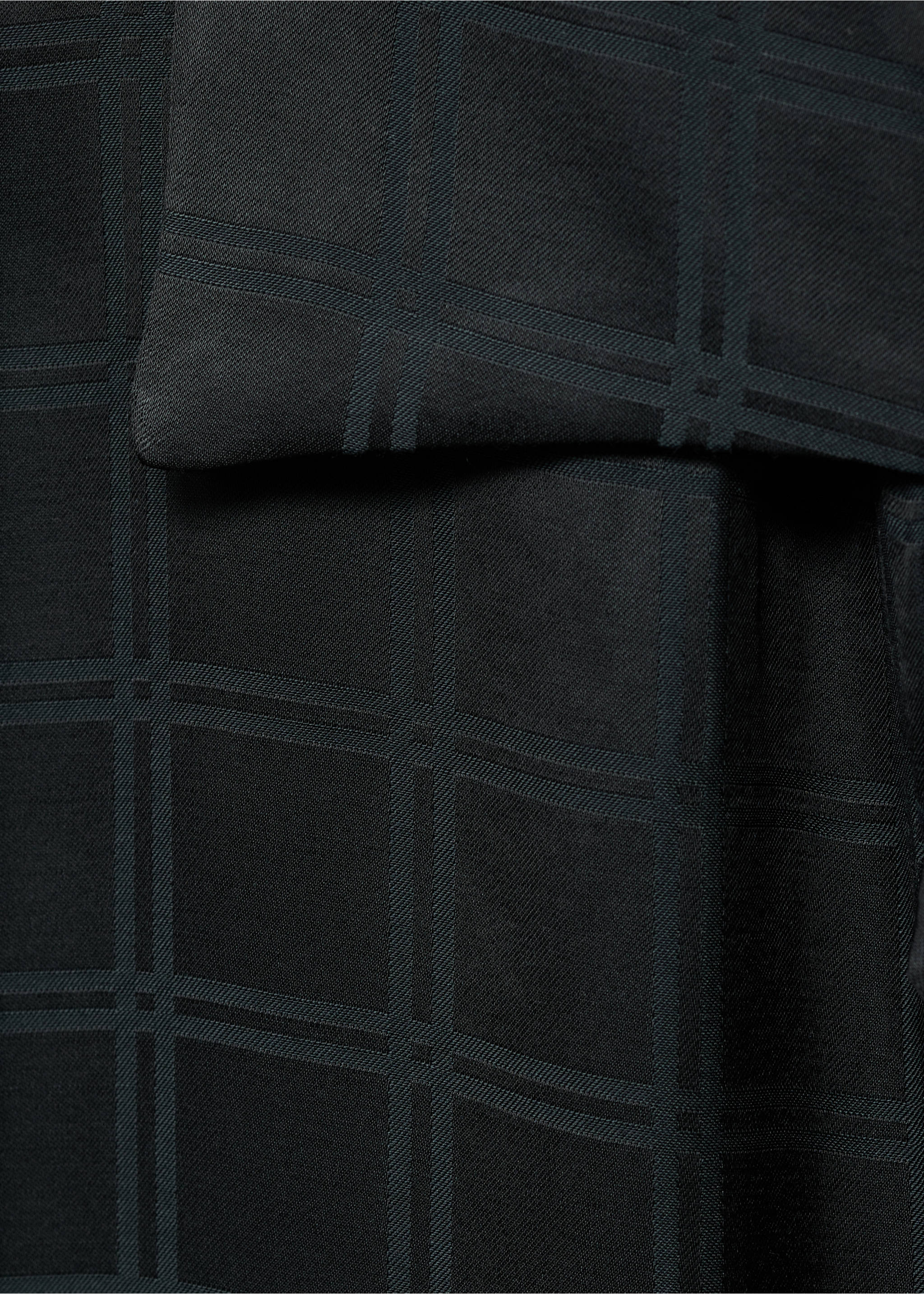 Rayon check pyjama top - Details of the article 8, Black. Ref: 17064108-00.
