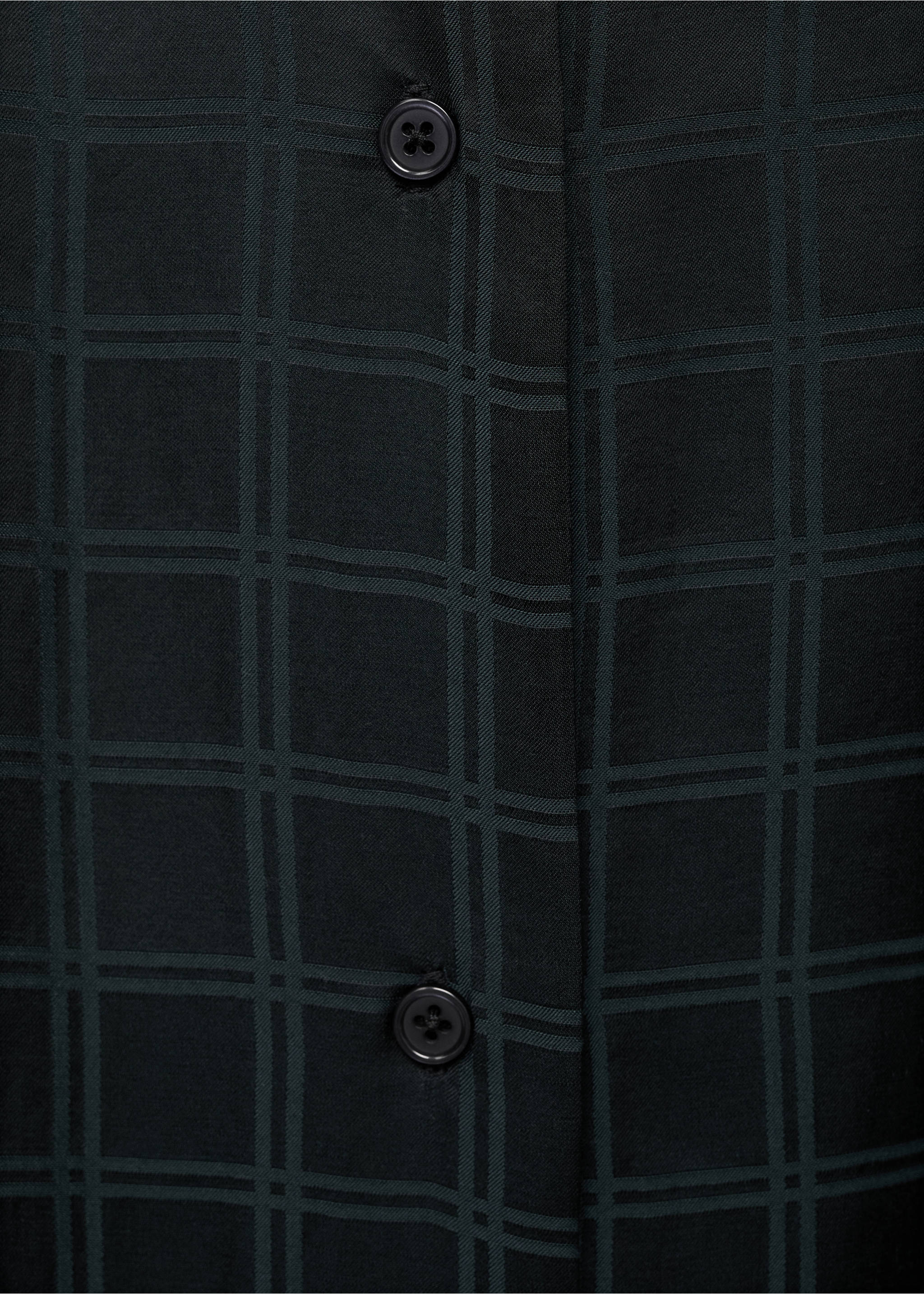 Rayon check pyjama top - Details of the article 0, Black. Ref: 17064108-00.