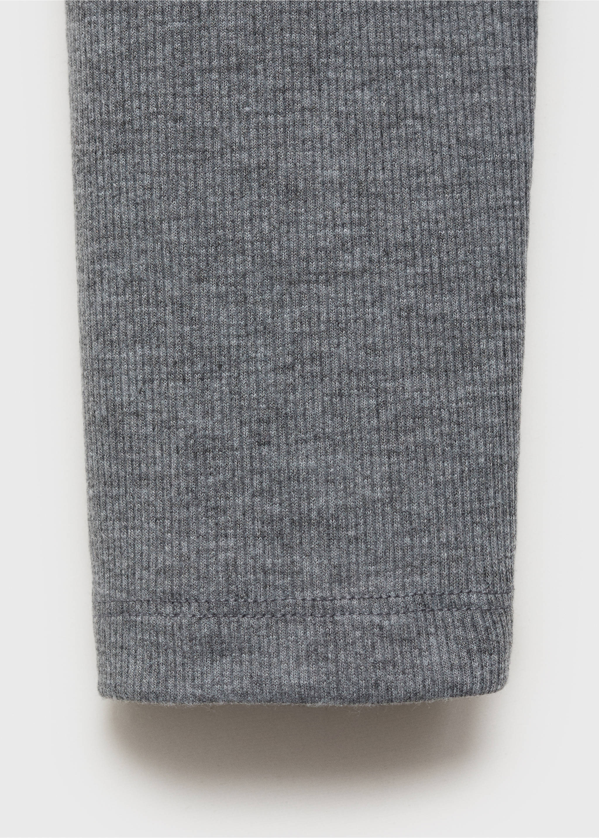 Camiseta punto canalé botones - Detalle del artículo 0, Gris medio vigoré. Ref: 17064109-00.