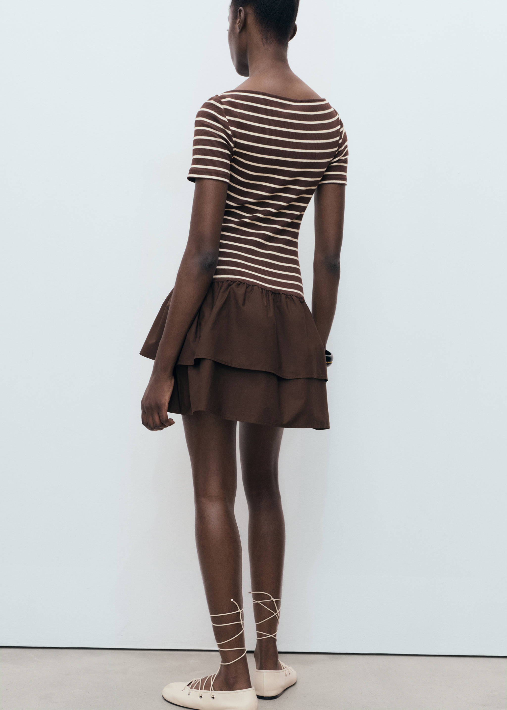 Vestido rayas combinado - Reverso del artículo