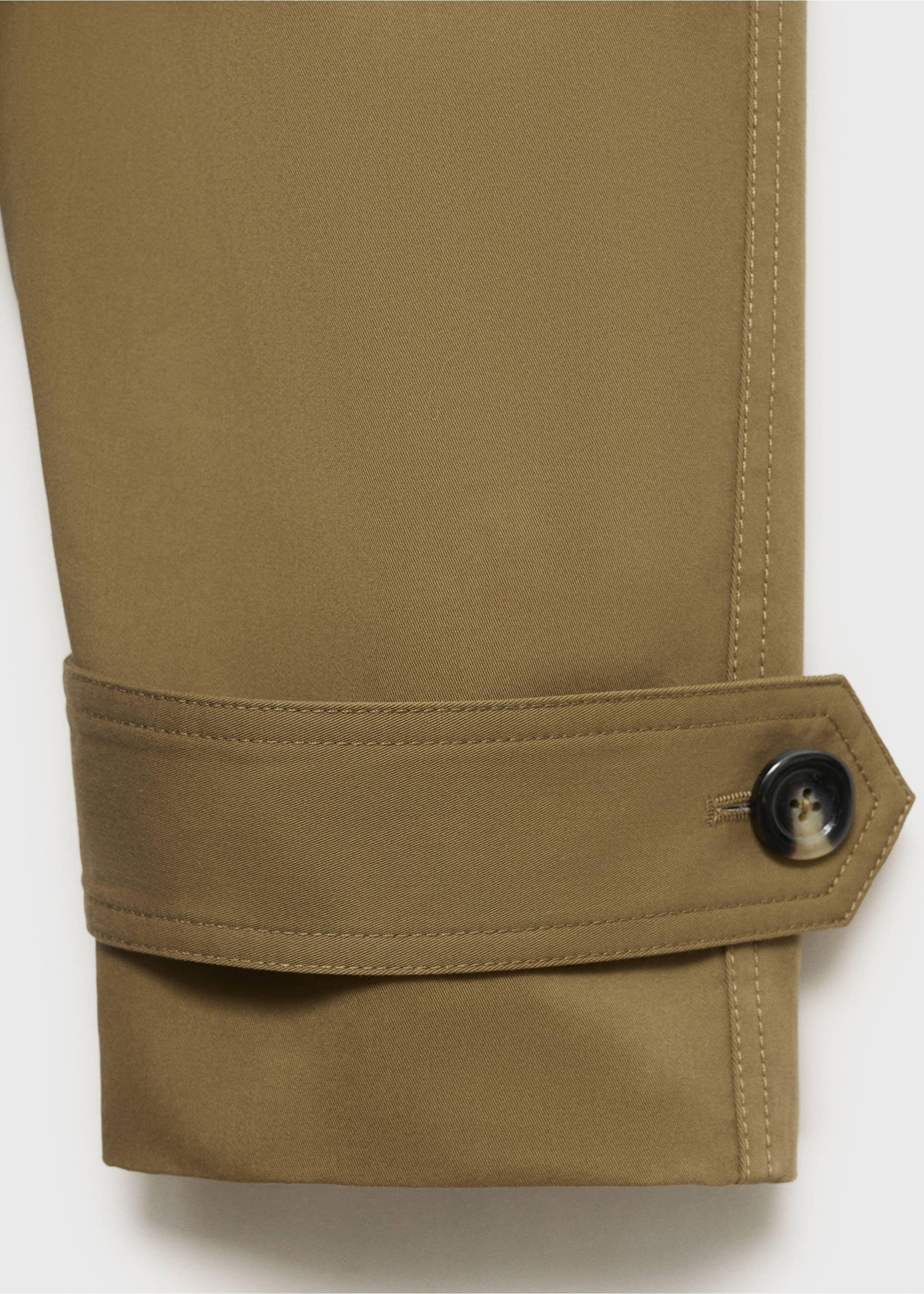 Long double-breasted trench coat - Details of the article 0, Khaki. Ref: 17064117-00.