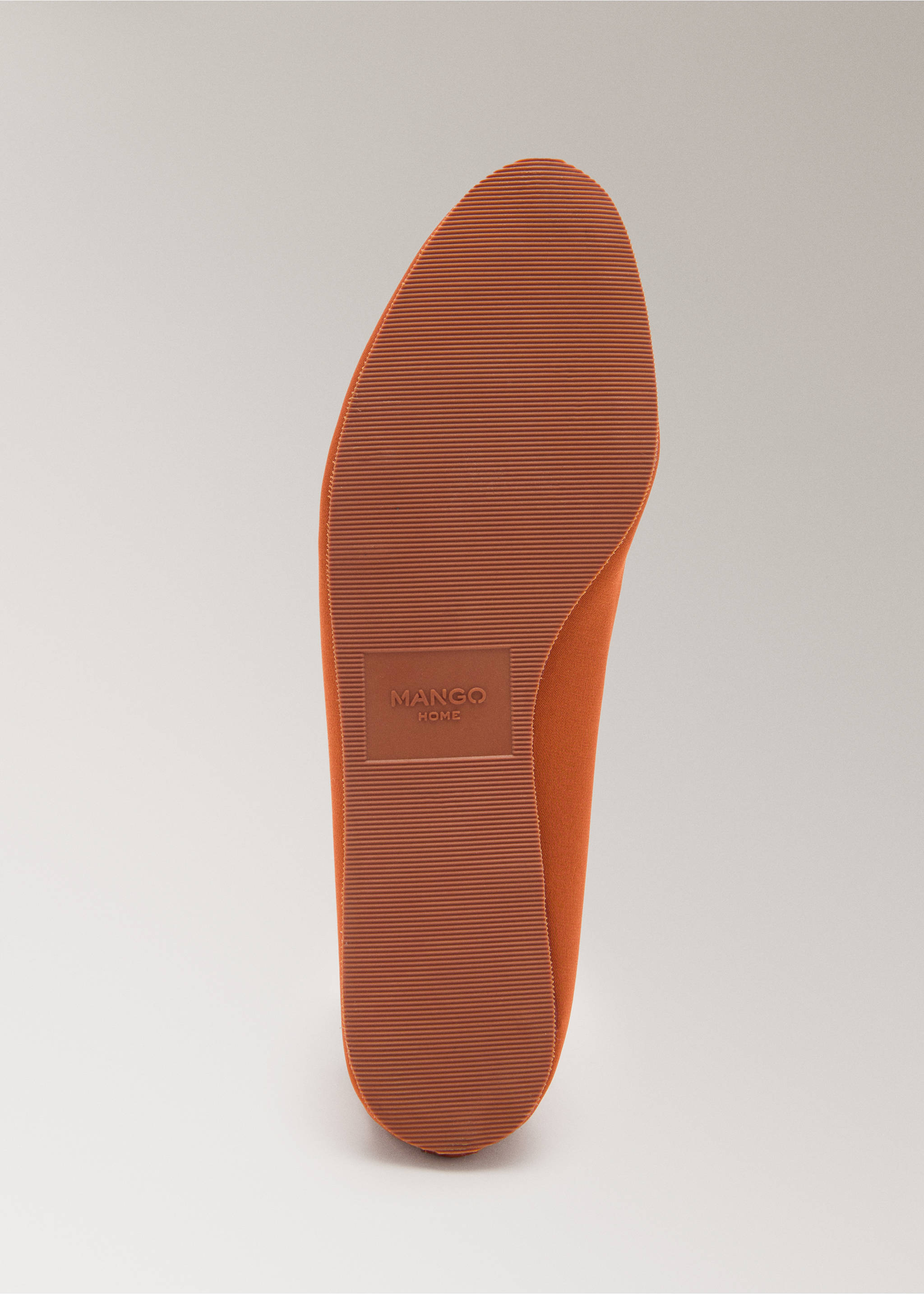 Satin ballet flats with contrast piping - Details of the article 3, Burnt Orange. Ref: 17064119-00.