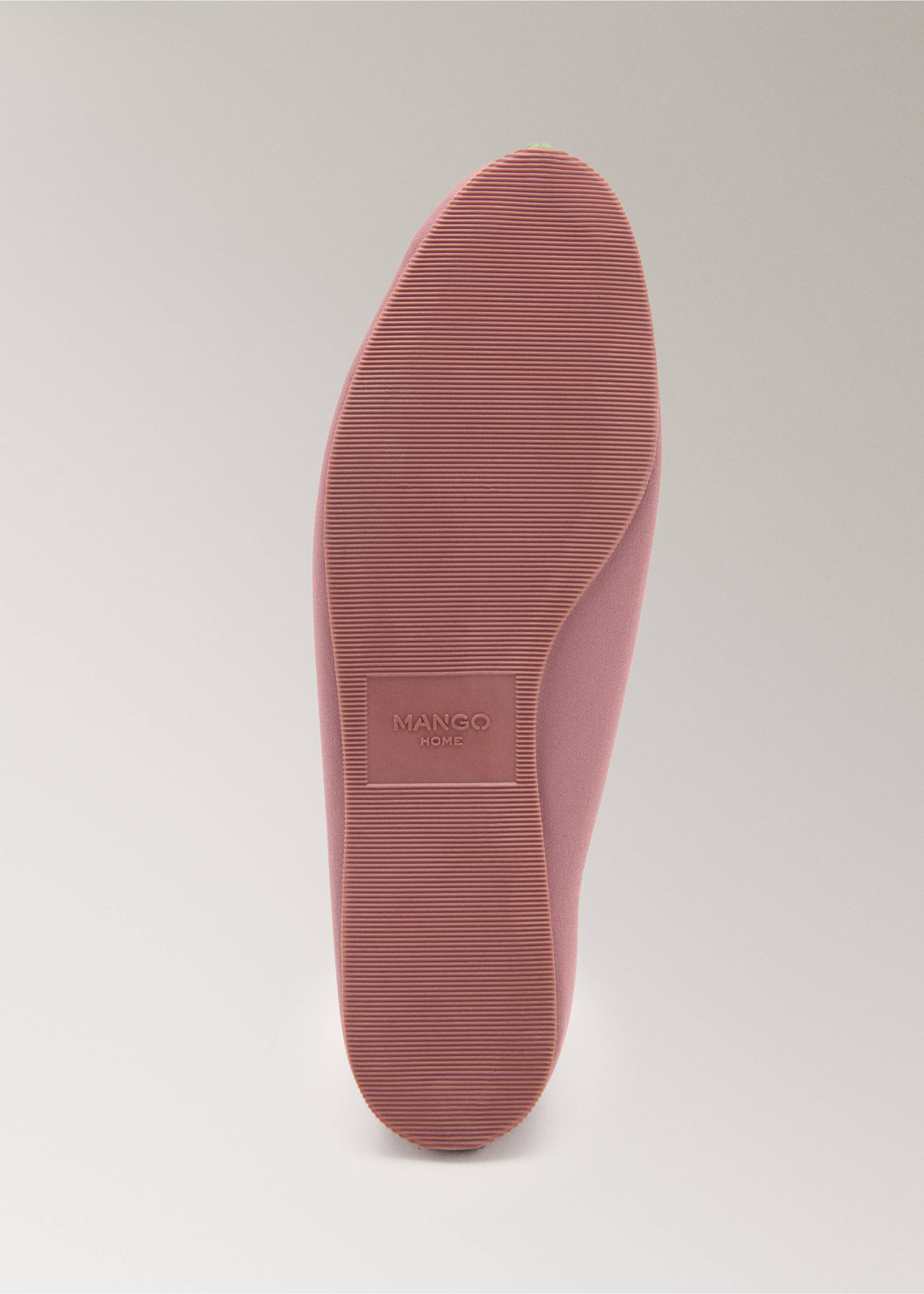 Satin ballet flats with contrast piping - Details of the article 3, Plum. Ref: 17064119-00.