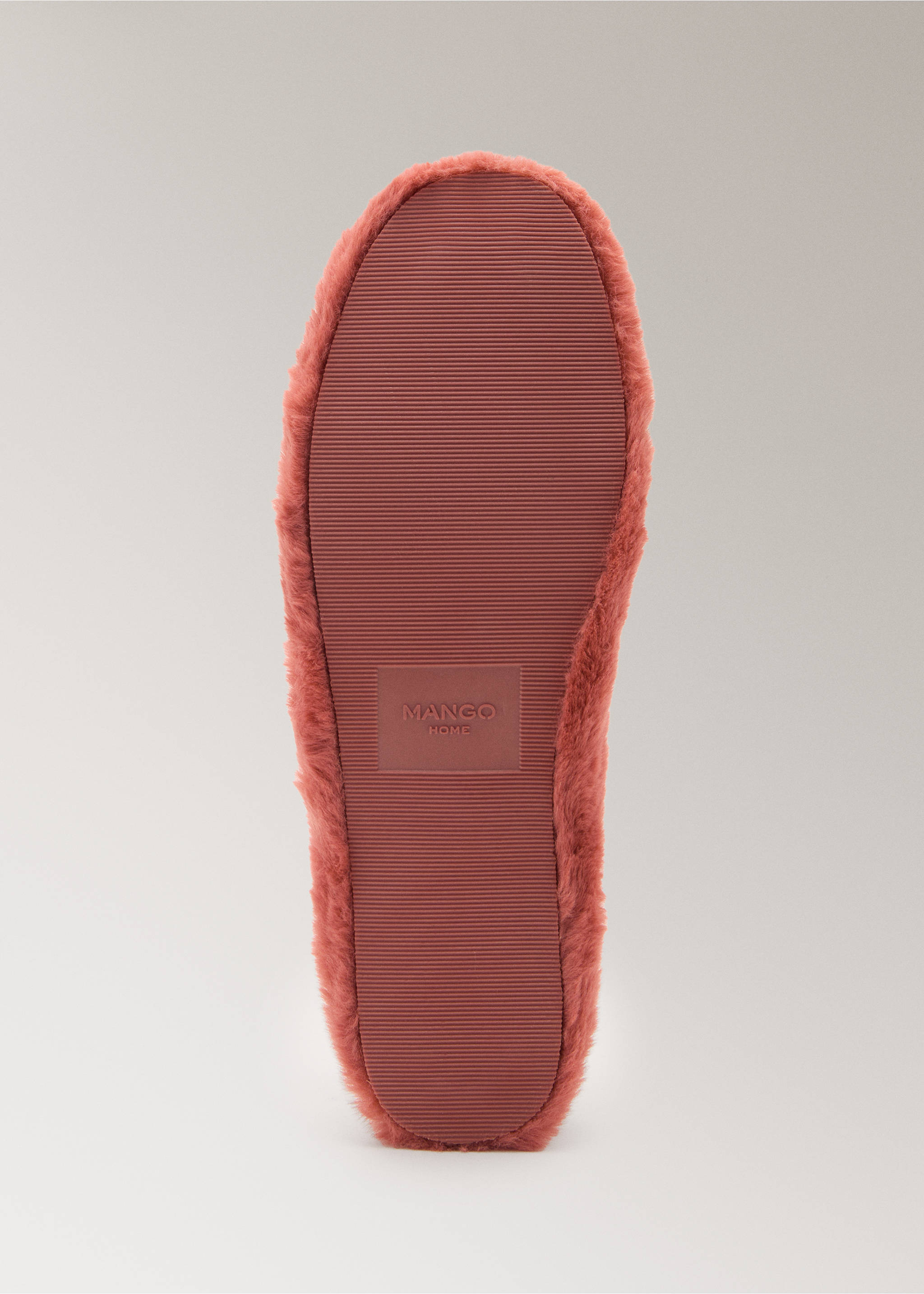 Faux-fur ballerina flats - Details of the article 3, Burnt Orange. Ref: 17064120-00.