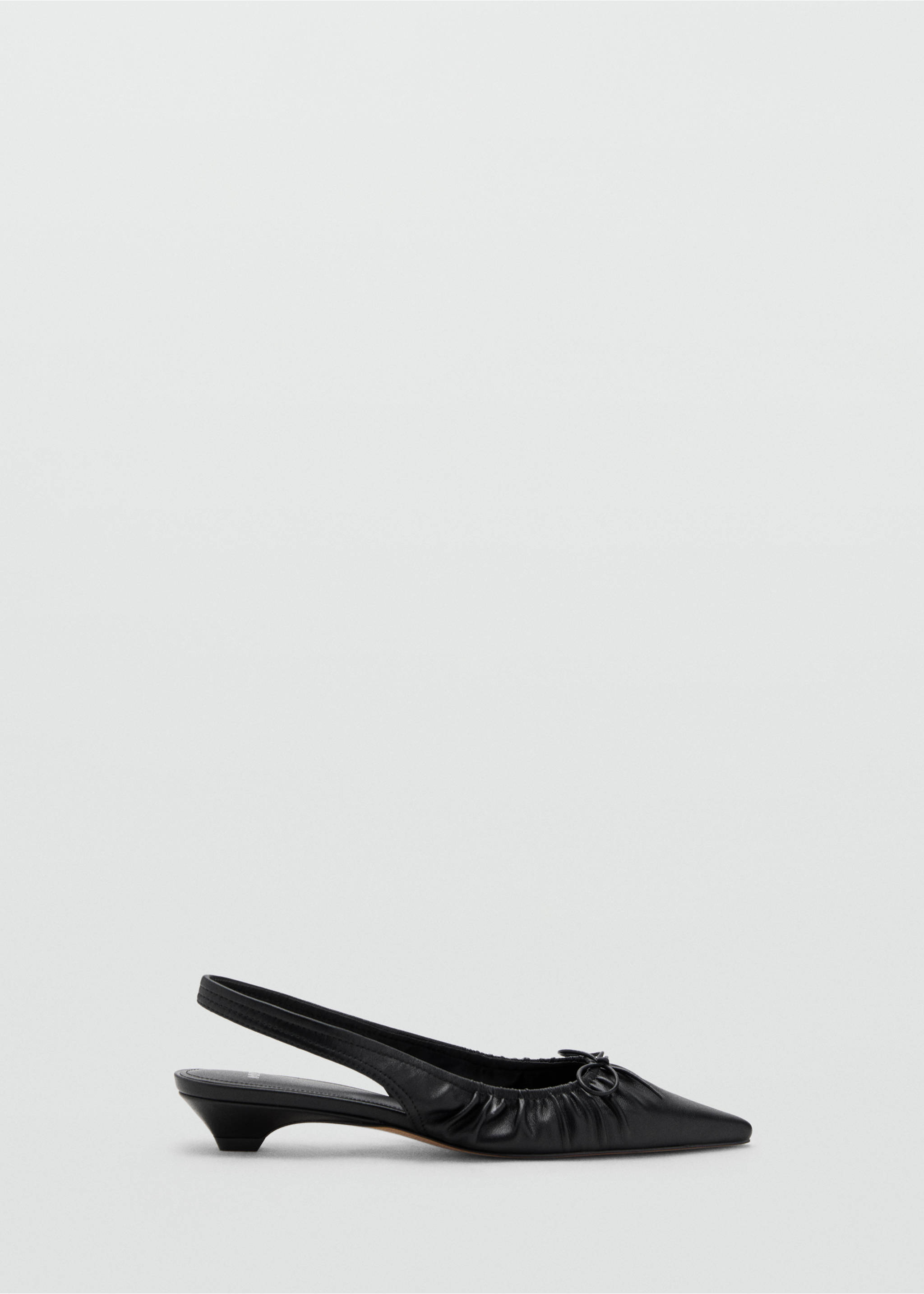 Chaussures talon froncé nœud - Article sans modèle, Noir. Ref: 17064121-00.
