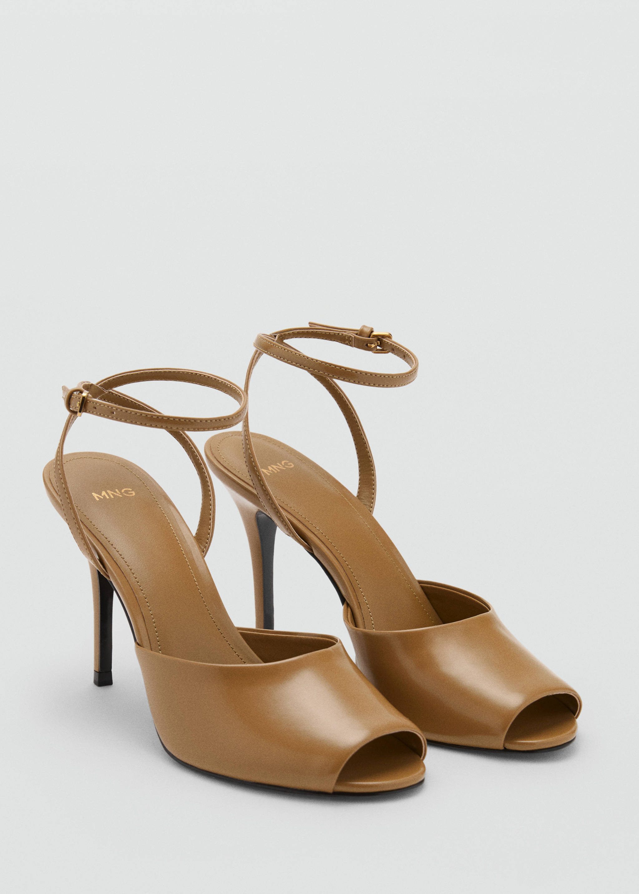 Ankle-cuff heeled sandals - Medium plane