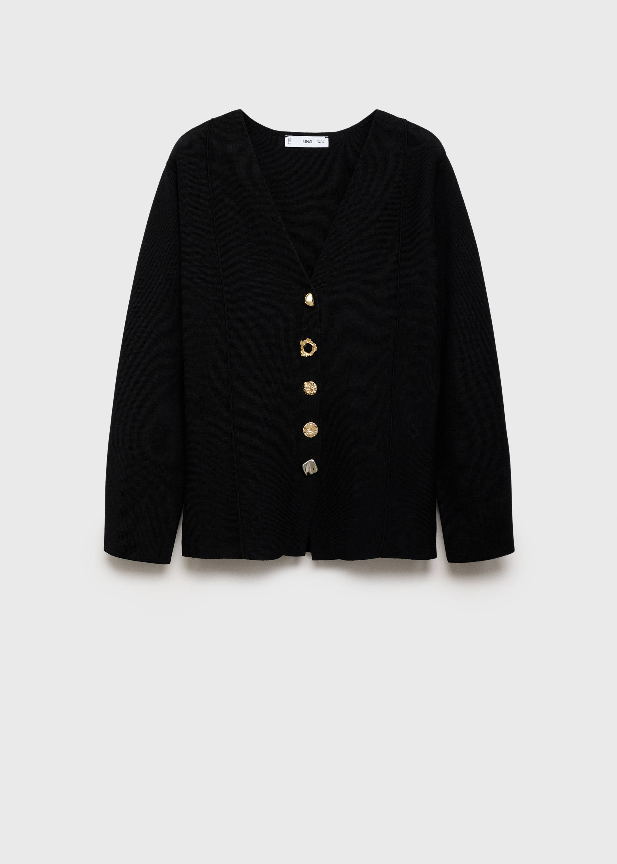 Knitted jacket with jewel buttons - Article without model