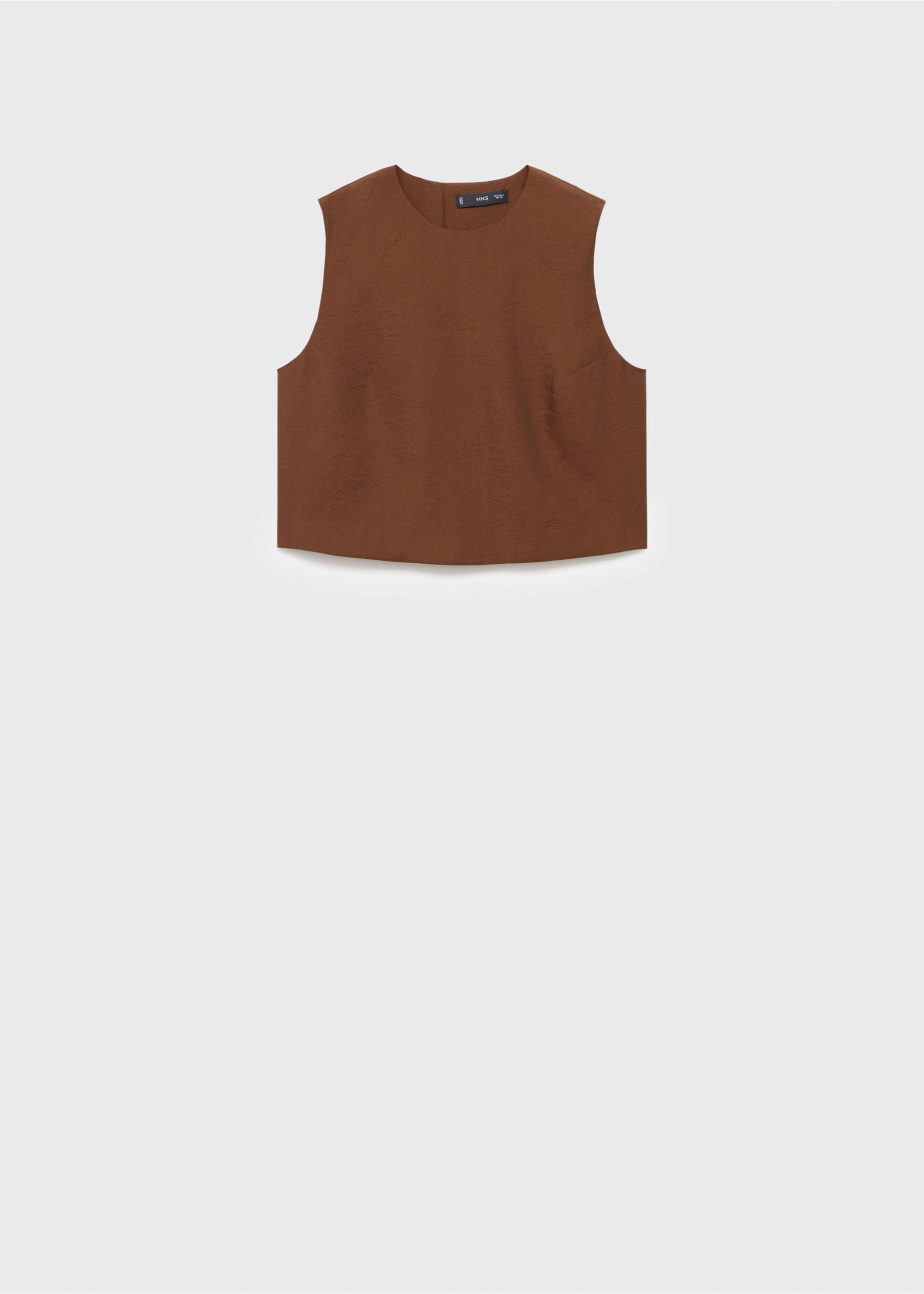 Cropped top met knopen - Artikel zonder model, Bruin. Ref: 17064142-00.