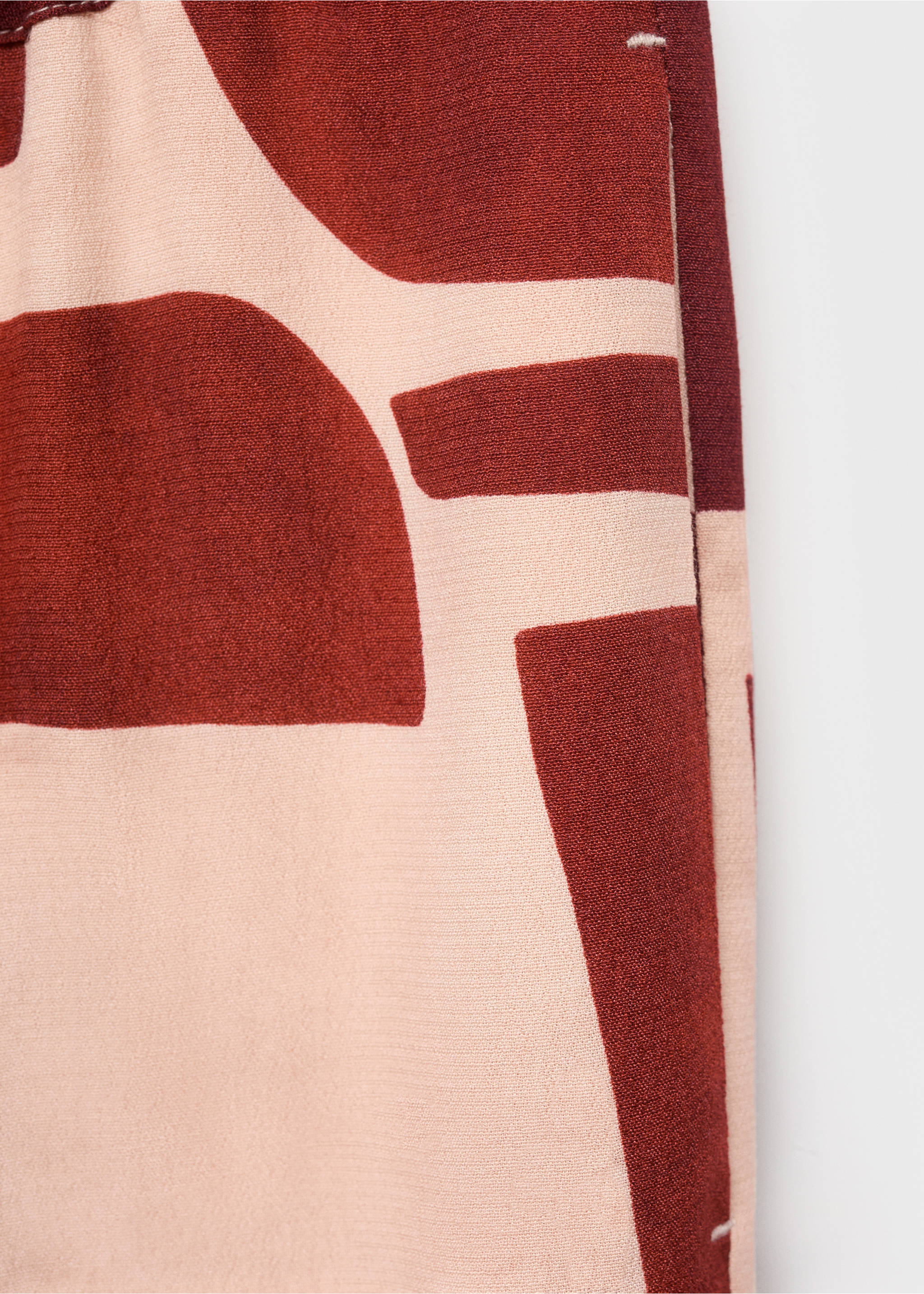 Pantalon fluide imprimé géométrique - Détail de l'article 0, Écru. Ref: 17064144-00.