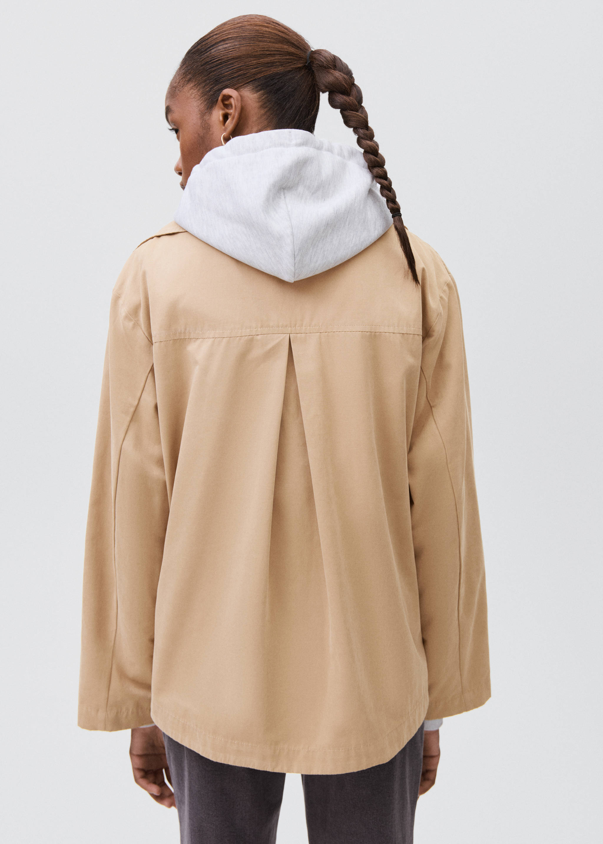 Short trench coat - Reverse of the article