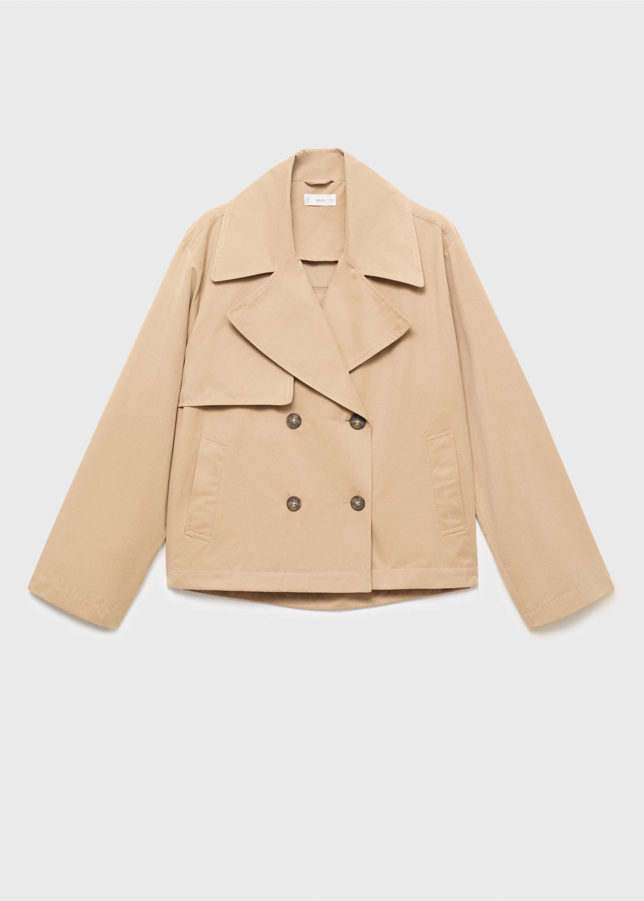 Short trench coat - Article without model, Beige. Ref: 17064405-00.