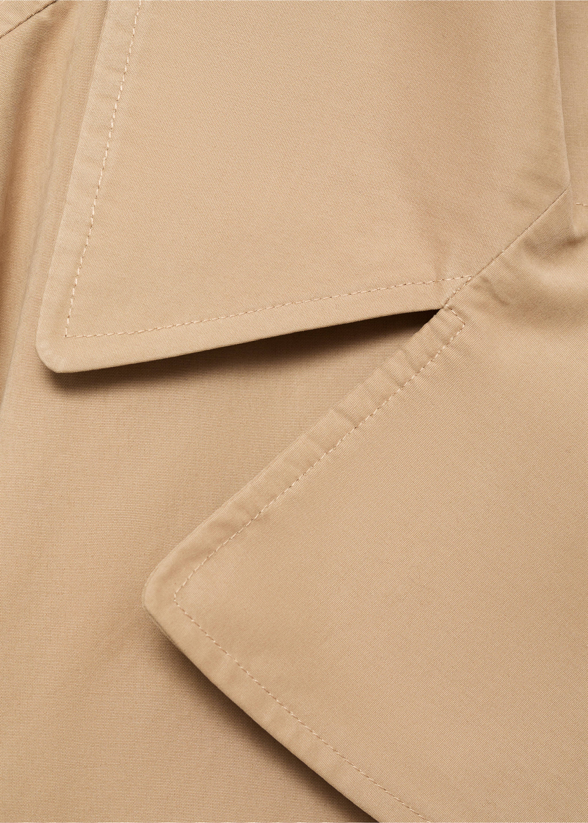 Short trench coat - Details of the article 0, Beige. Ref: 17064405-00.