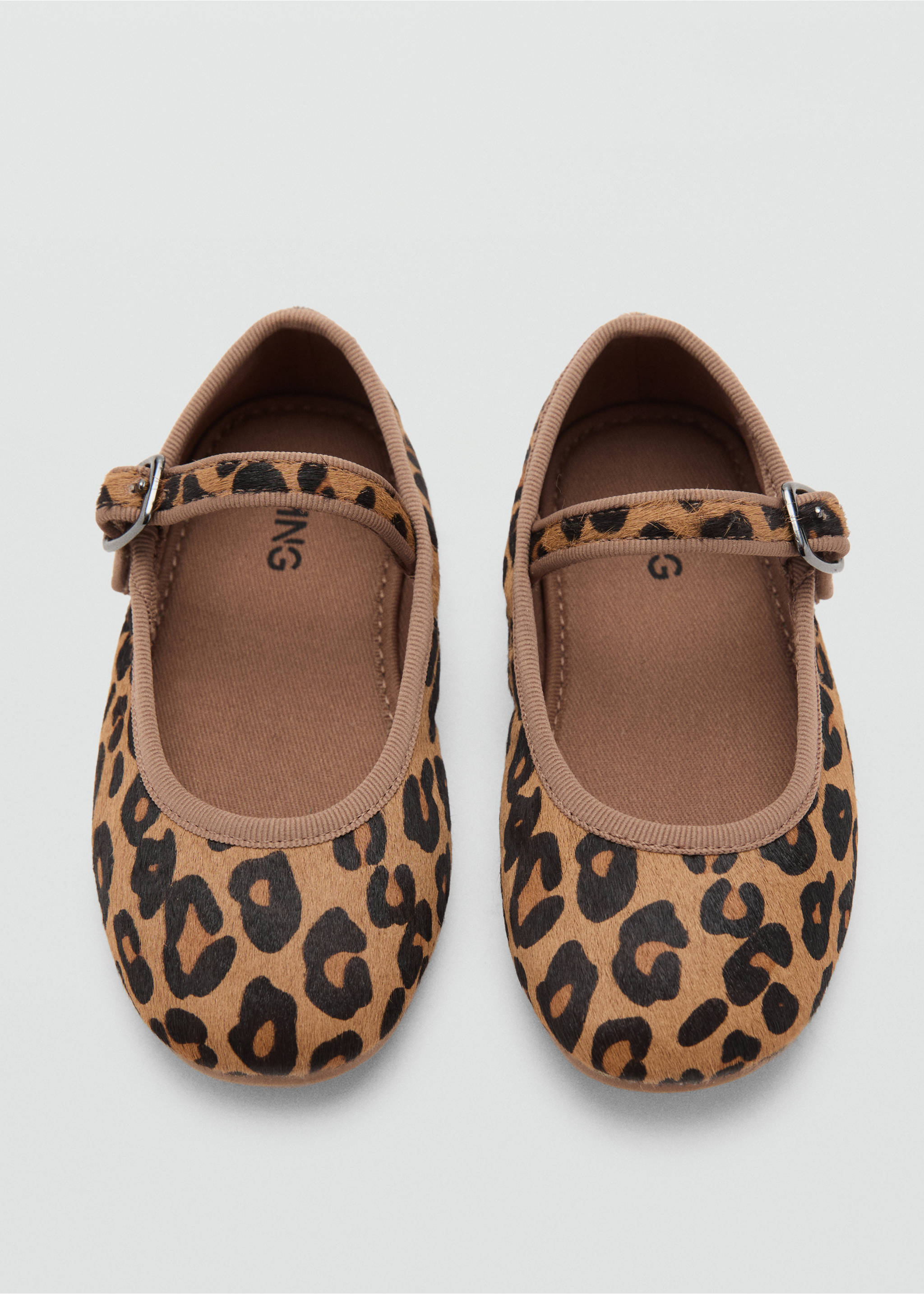 Leopard-print leather ballerinas - Details of the article 2, Black. Ref: 17064408-00.