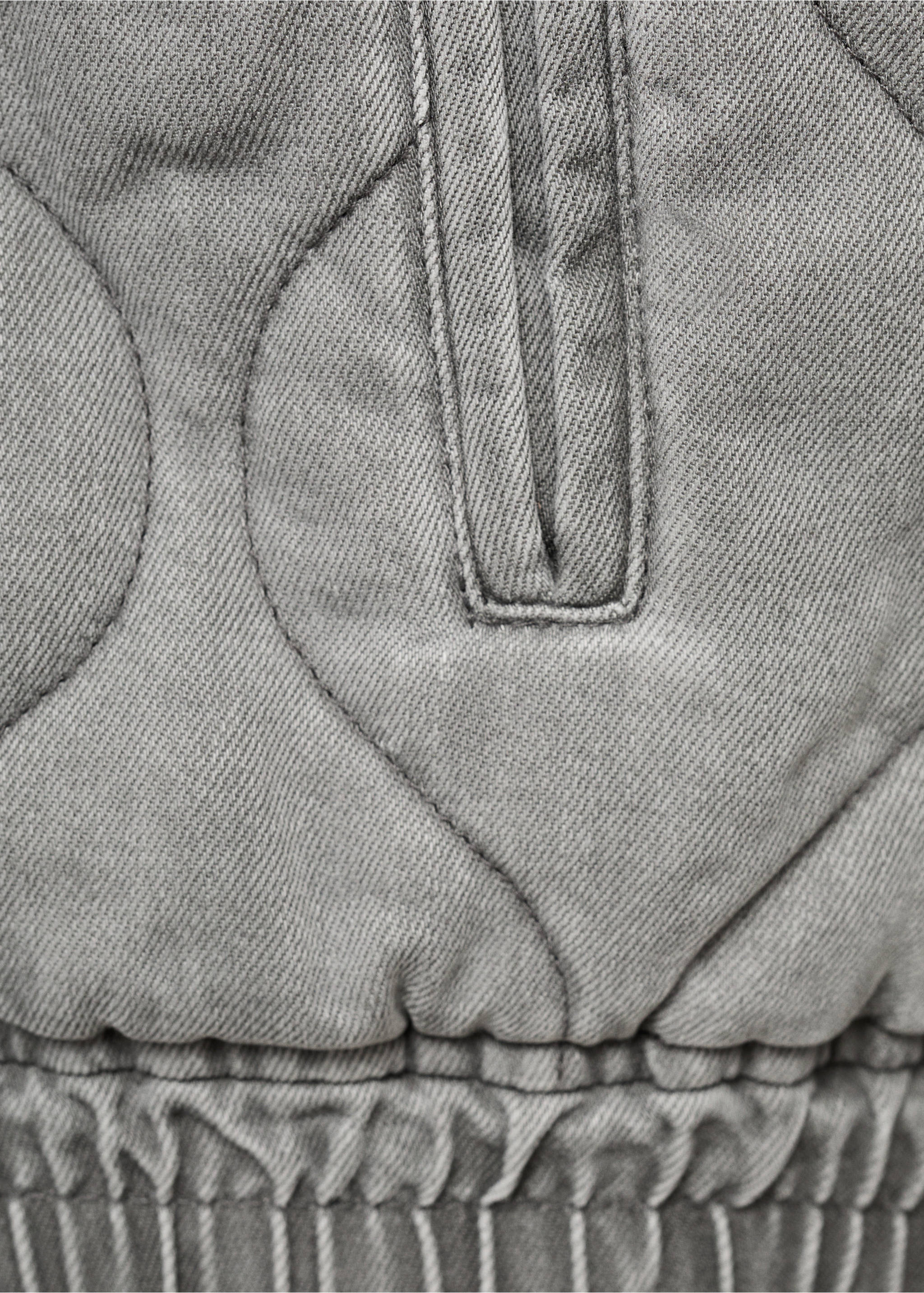 Quilted denim jacket - Details of the article 8, Grey. Ref: 17064409-00.