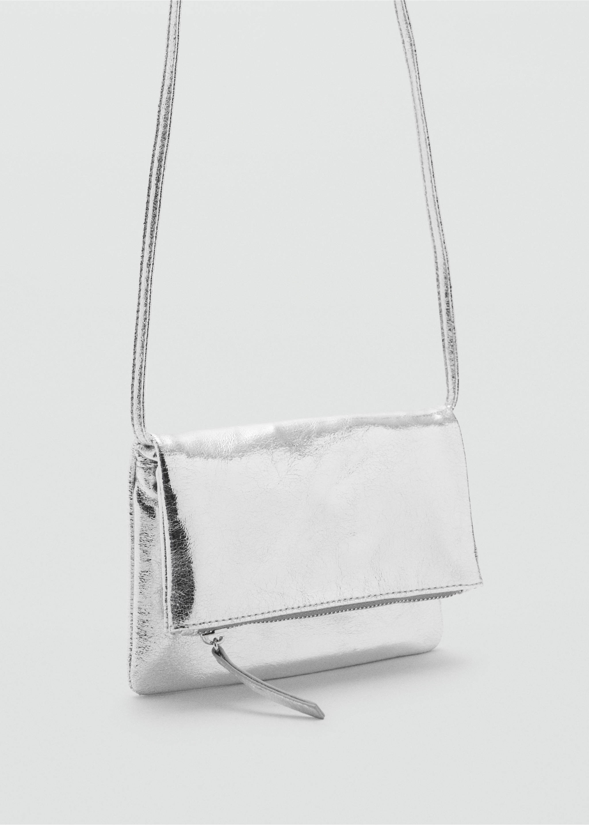 Metallic-effect bag - Medium plane, Silver. Ref: 17064413-00.