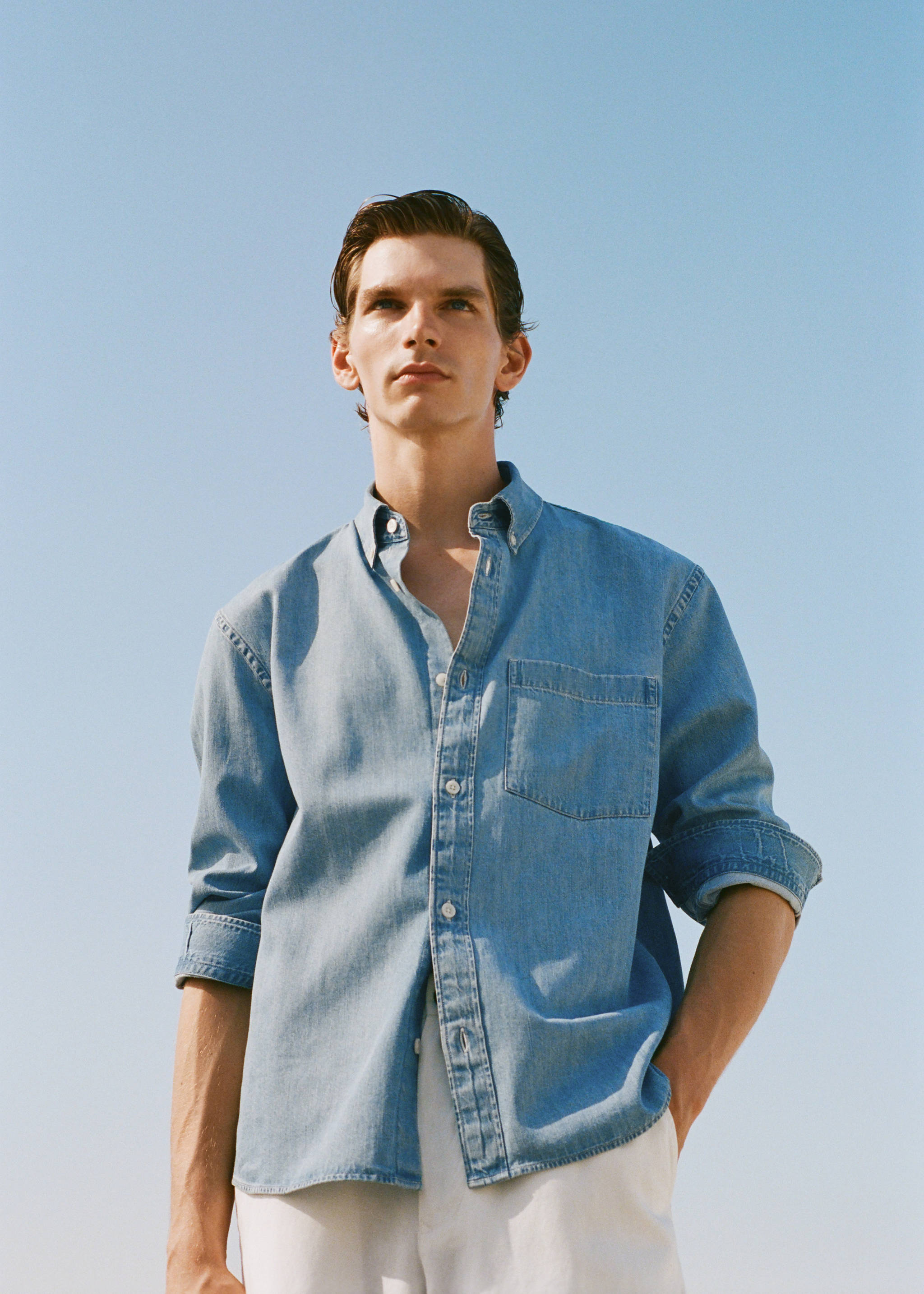 Camisa denim bolsillo - Detalle del artículo 5