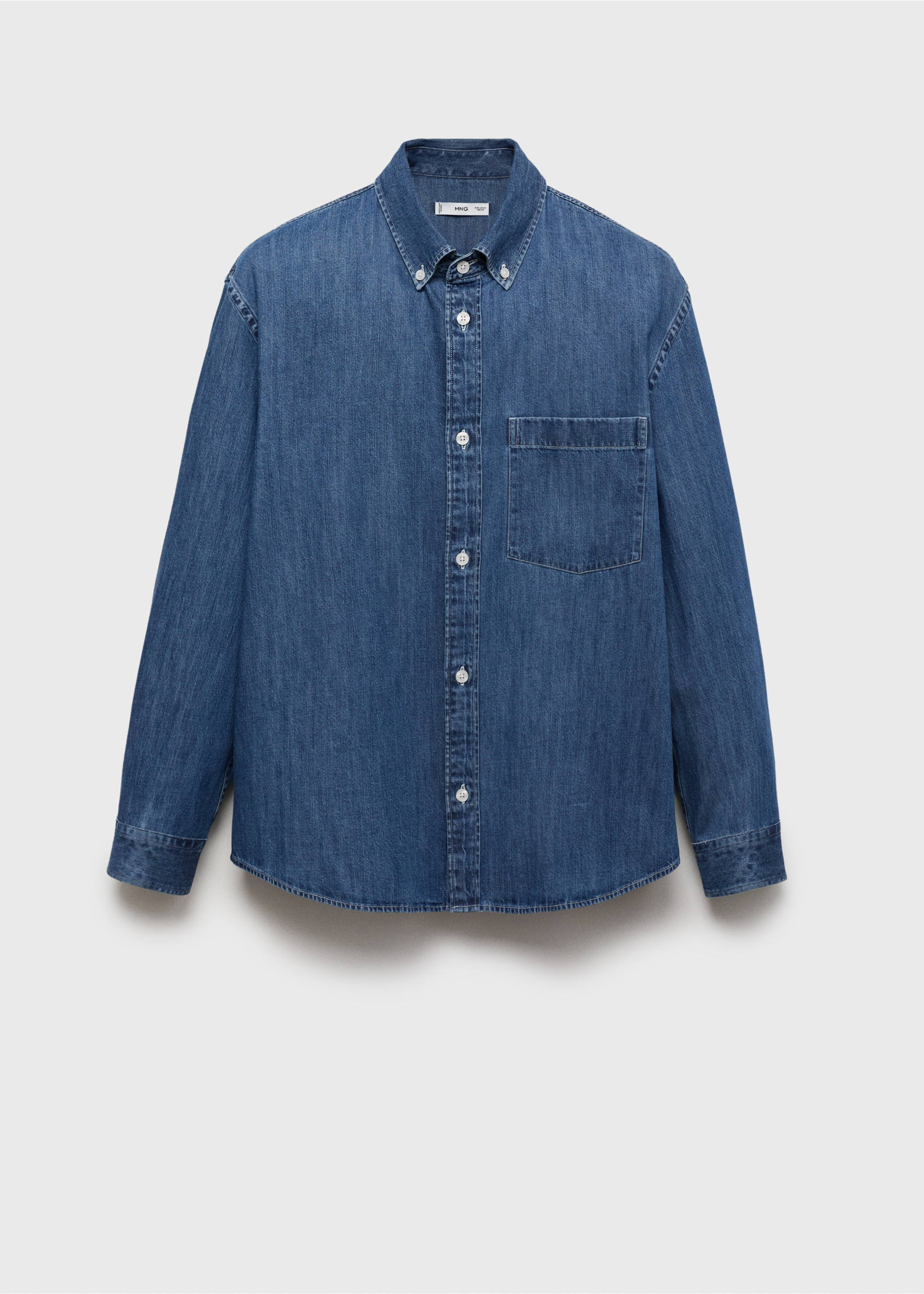 Camisa denim bolsillo - Artículo sin modelo, Azul medio. Ref: 17064416-00.