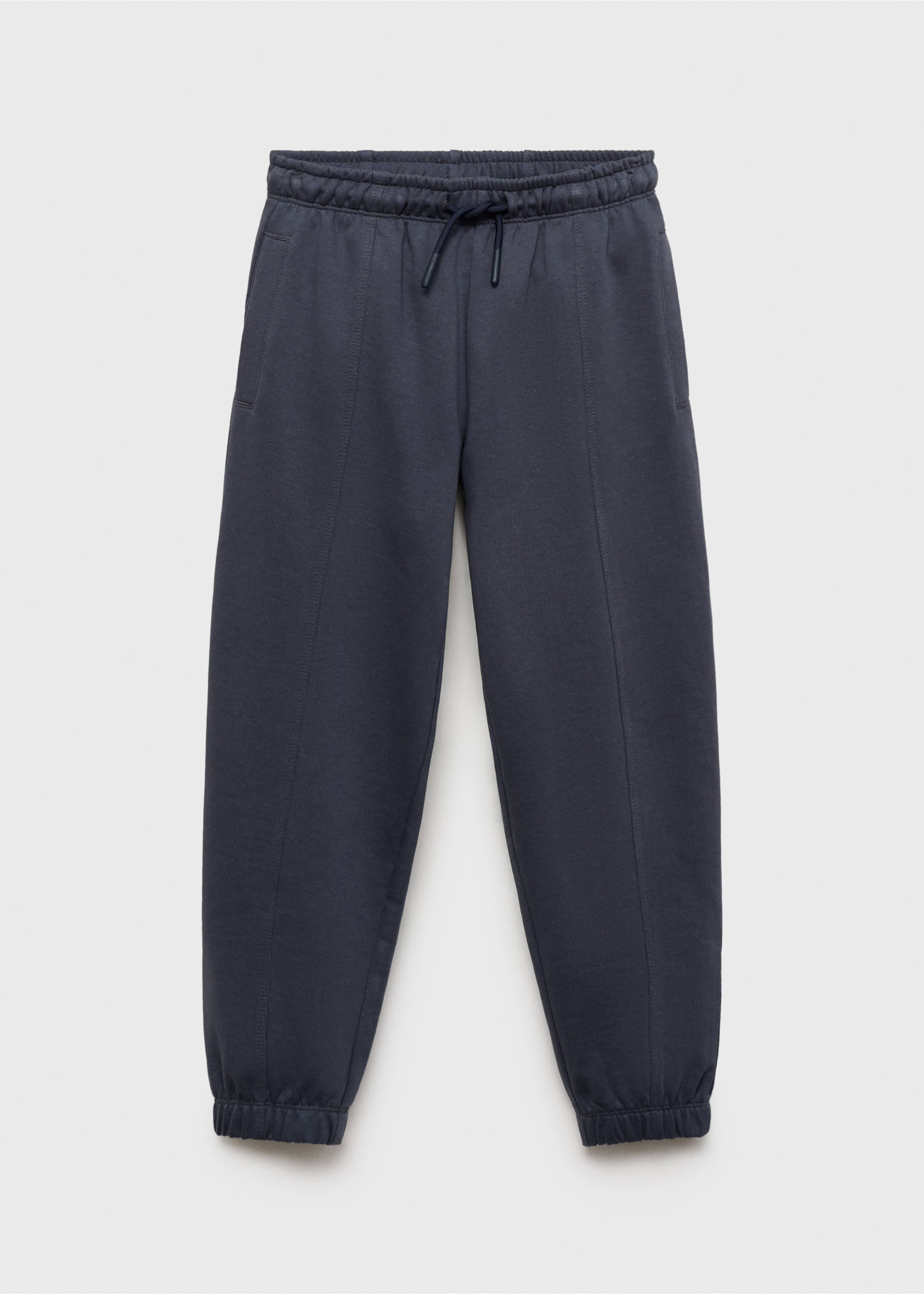 Βαμβακερό joggers με ελαστική μέση - Προϊόν χωρίς μοντέλο, Γκρι Σκούρο. Ref: 17064417-00.