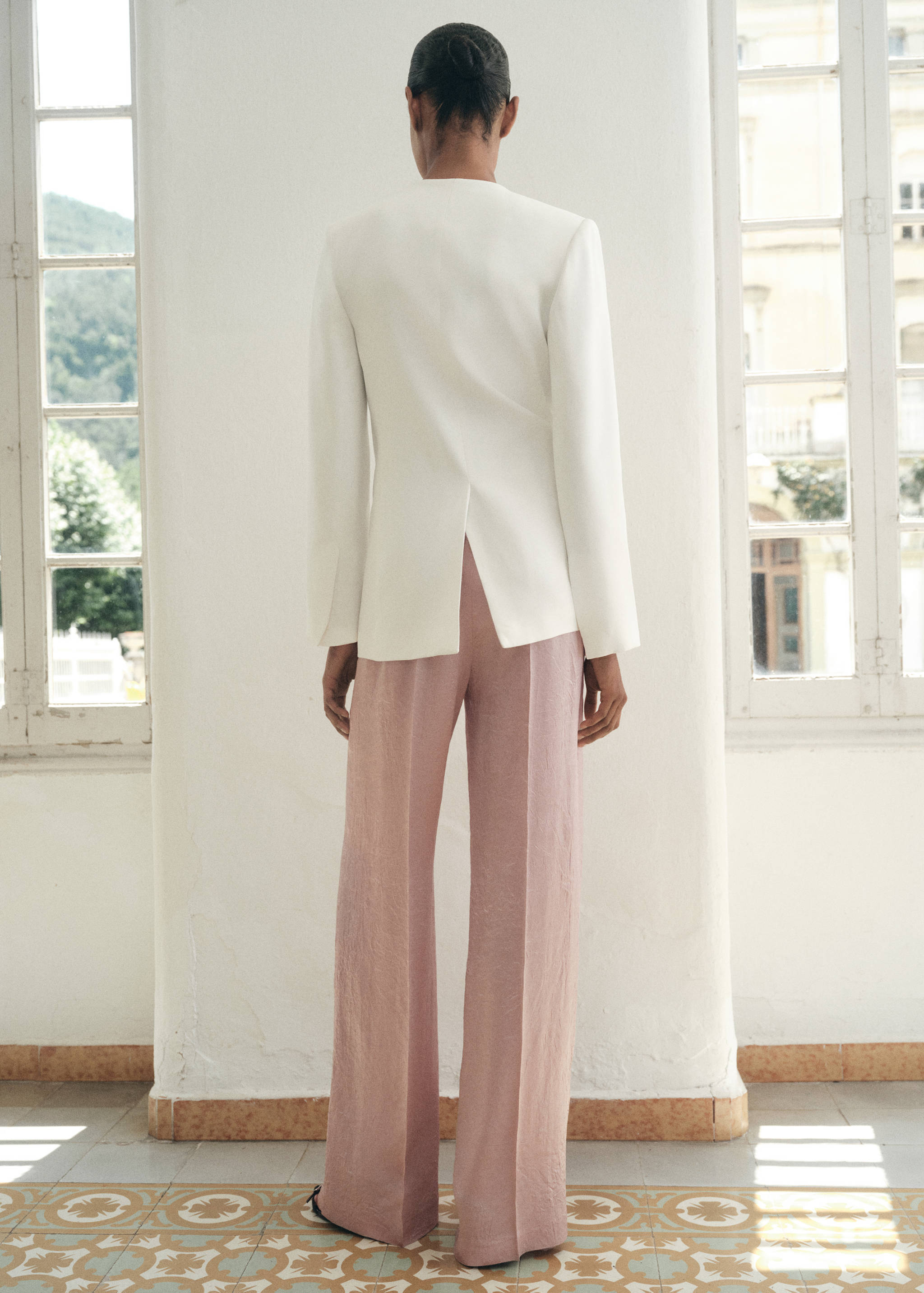 Pantalons setinats efecte arrugat - Revers de l'article