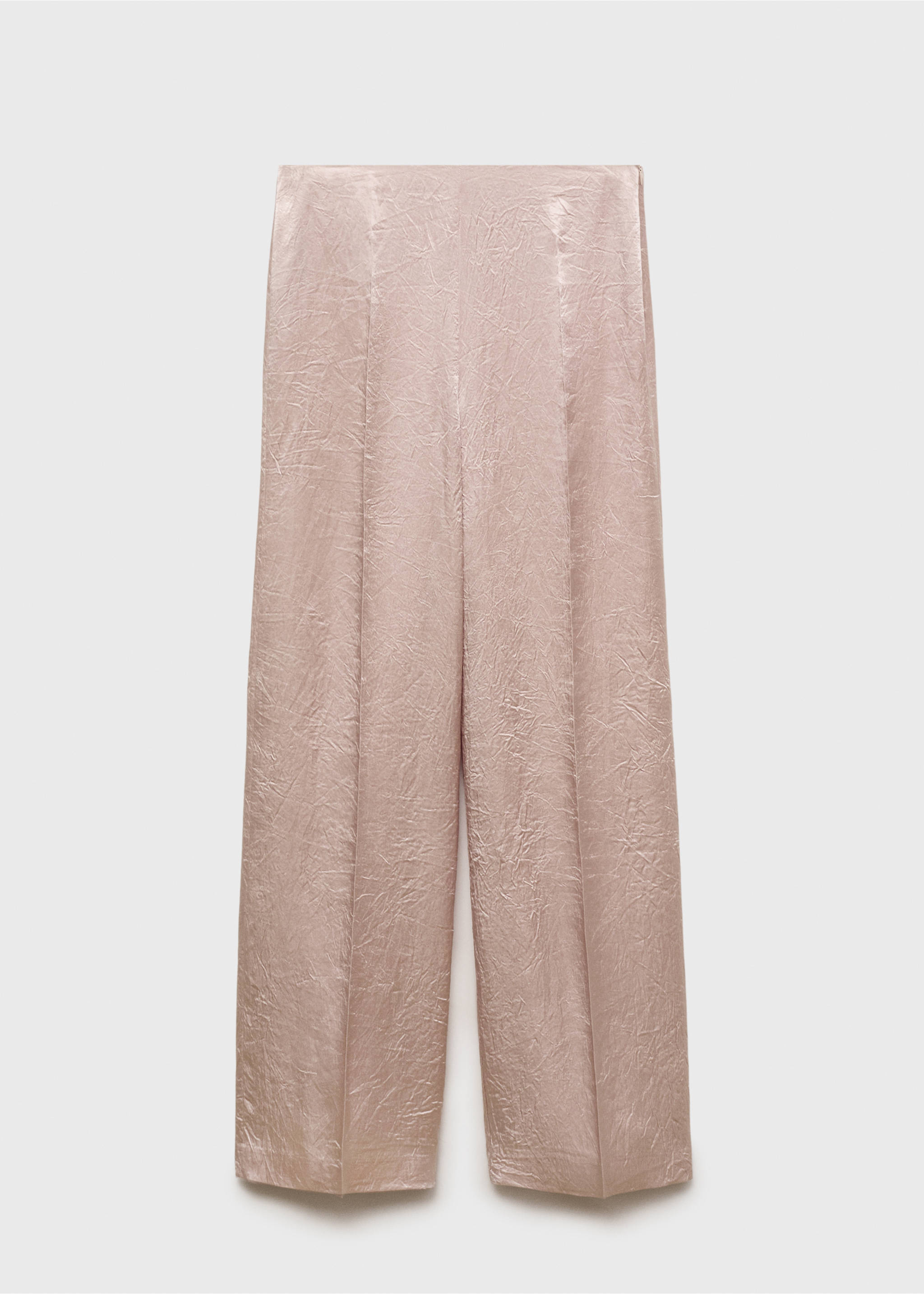 Pantalons setinats efecte arrugat - Article sense model, Rosa pastel. Ref: 17064421-00.