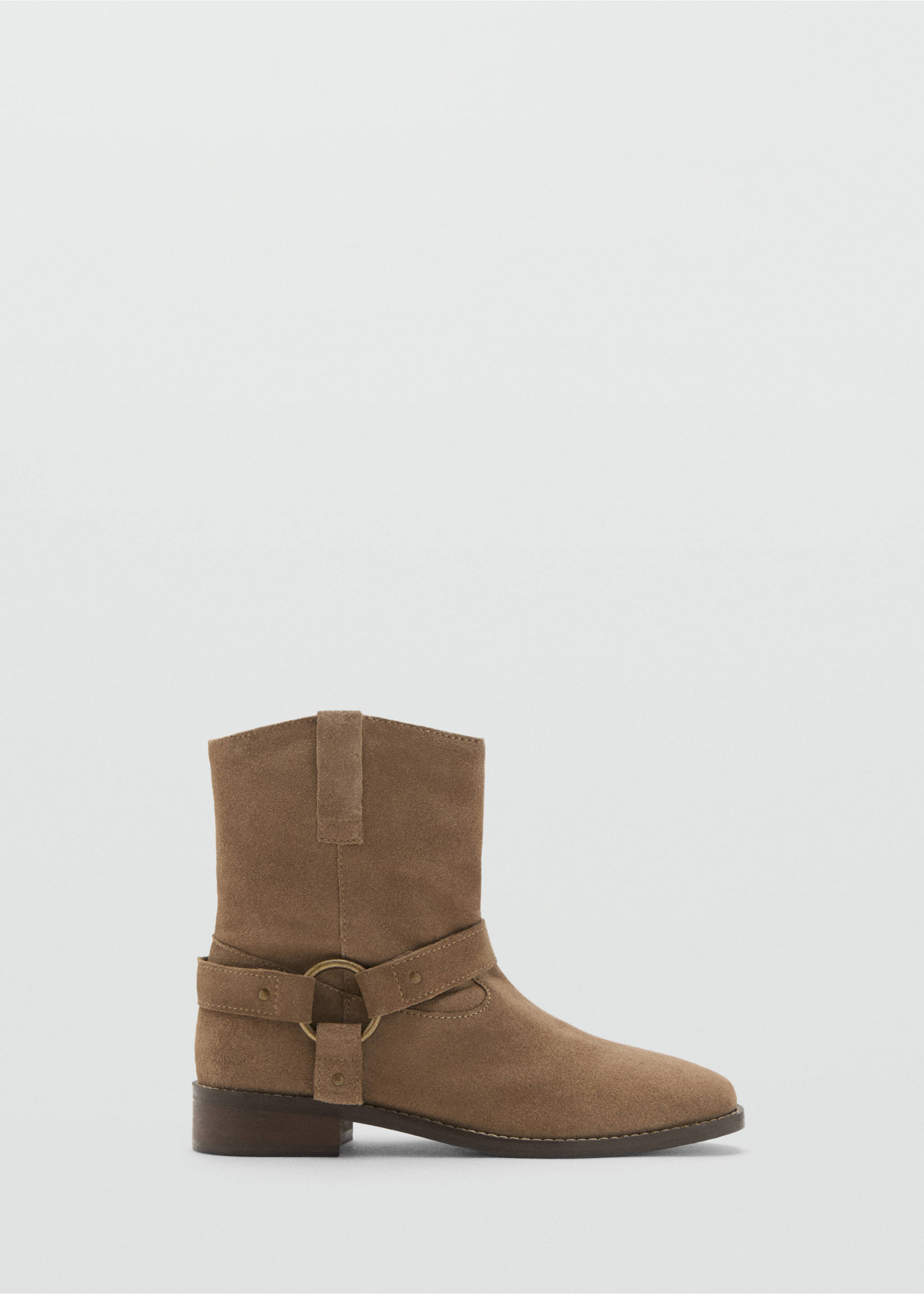 Suede cowboy ankle boots - Article without model, Medium Brown. Ref: 17064423-00.