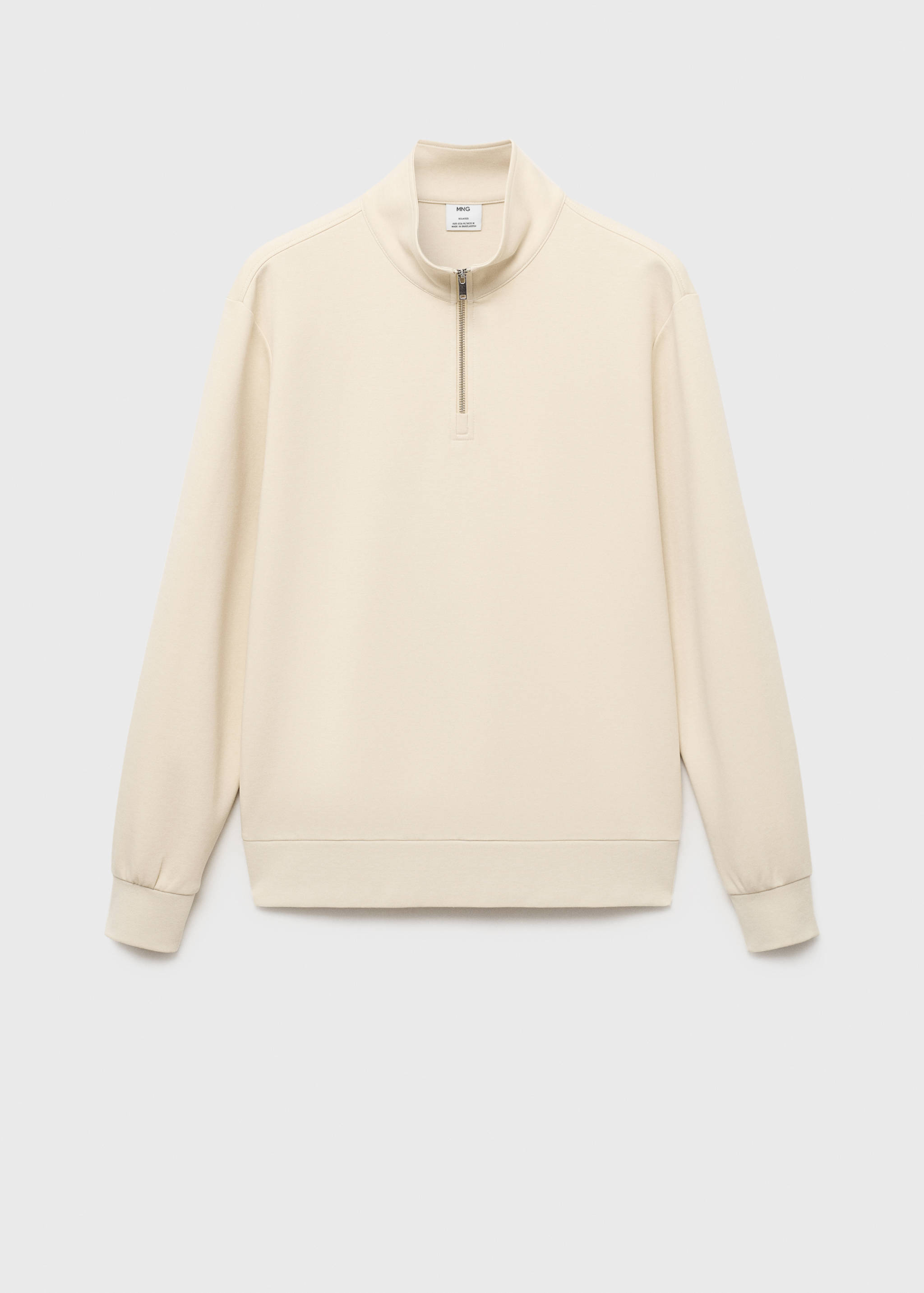 Katoenen regular-fit sweatshirt met rits - Artikel zonder model