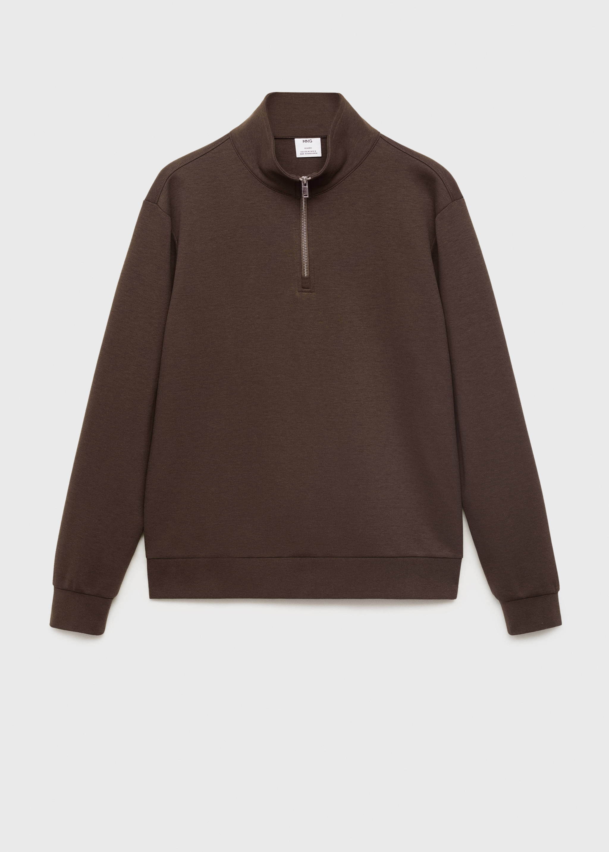 Katoenen regular-fit sweatshirt met rits - Artikel zonder model