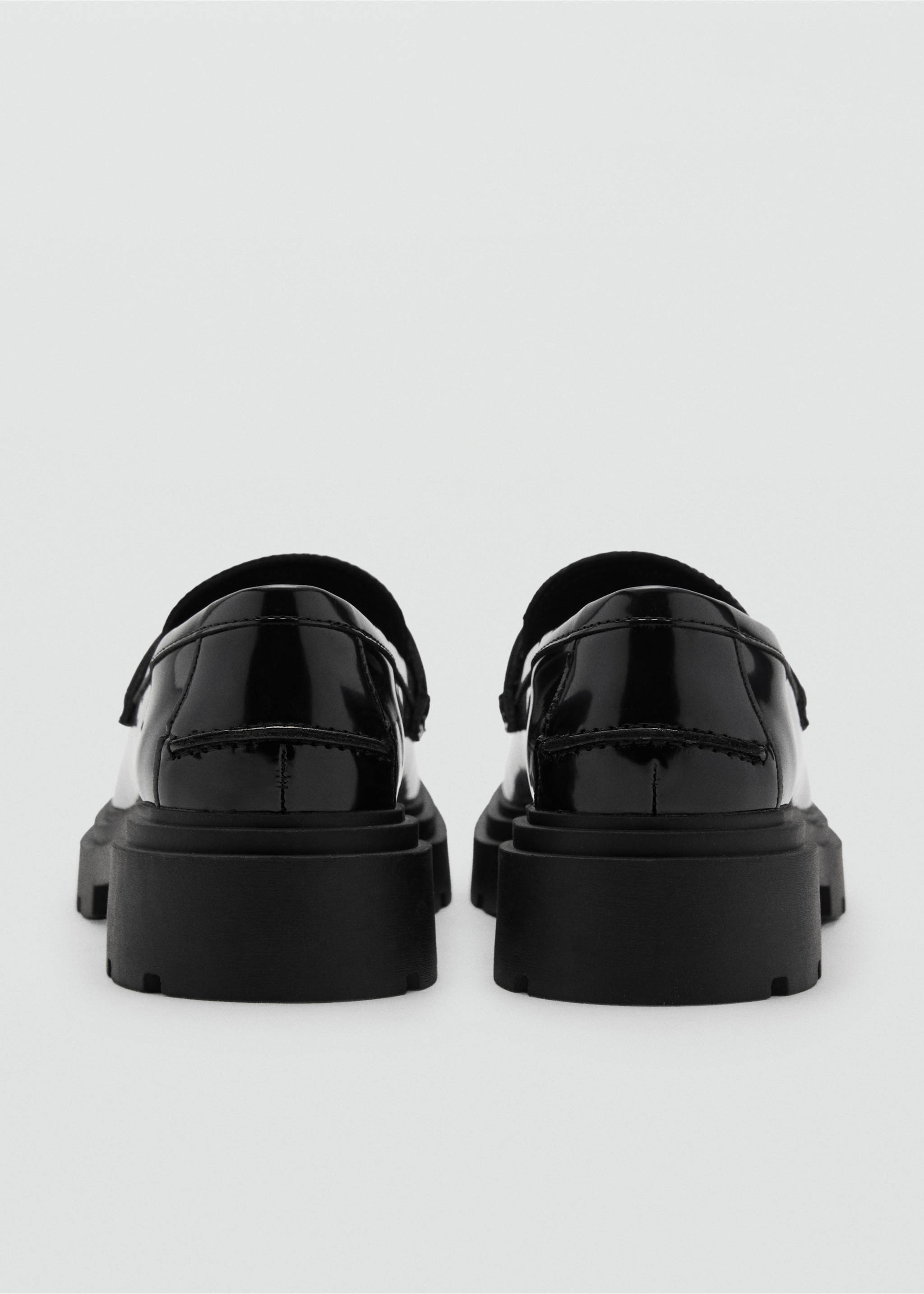 Faux-leather moccasin - Details of the article 1, Black. Ref: 17064428-00.