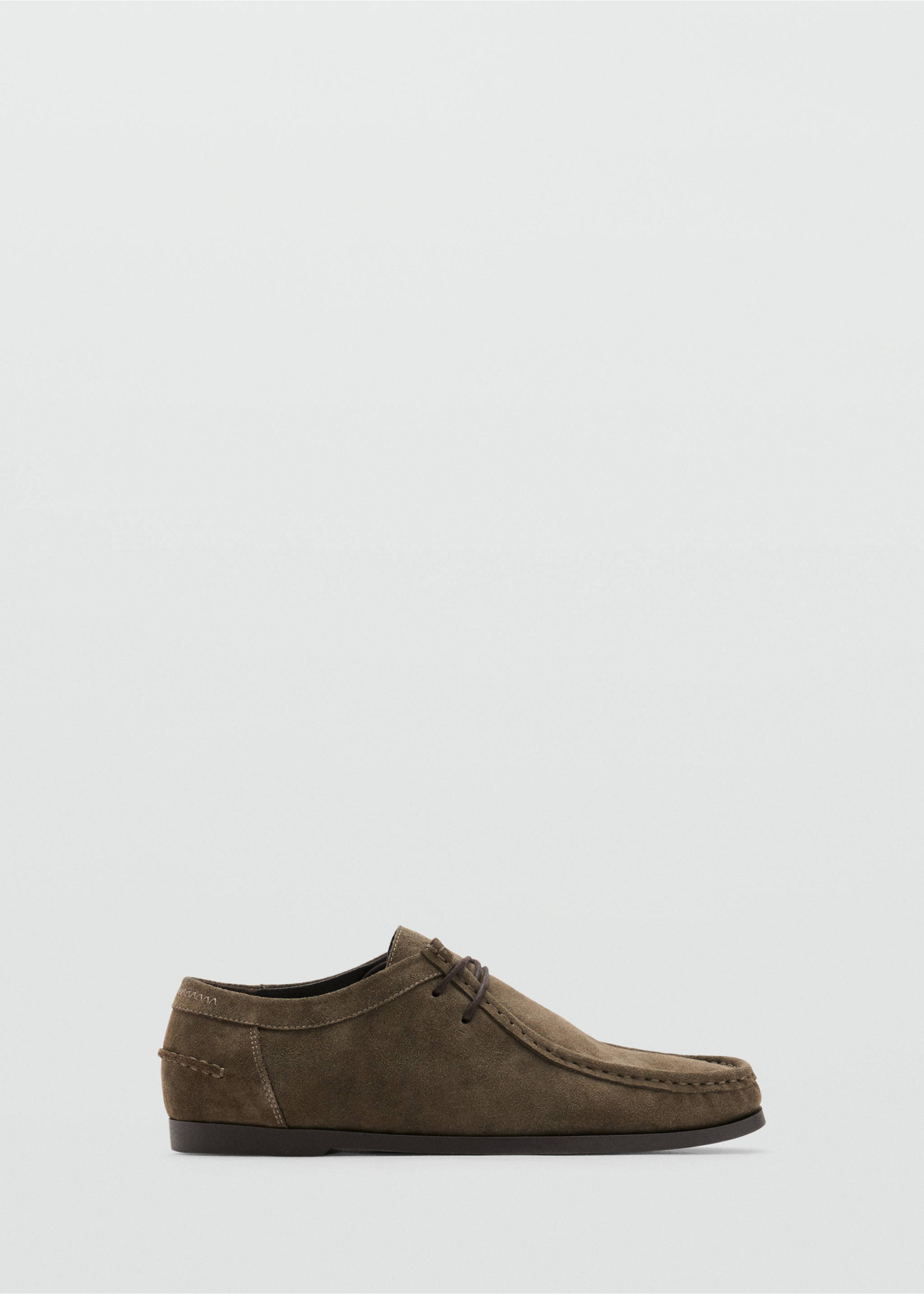 Suede nautical shoes - Article without model, Khaki. Ref: 17064431-00.