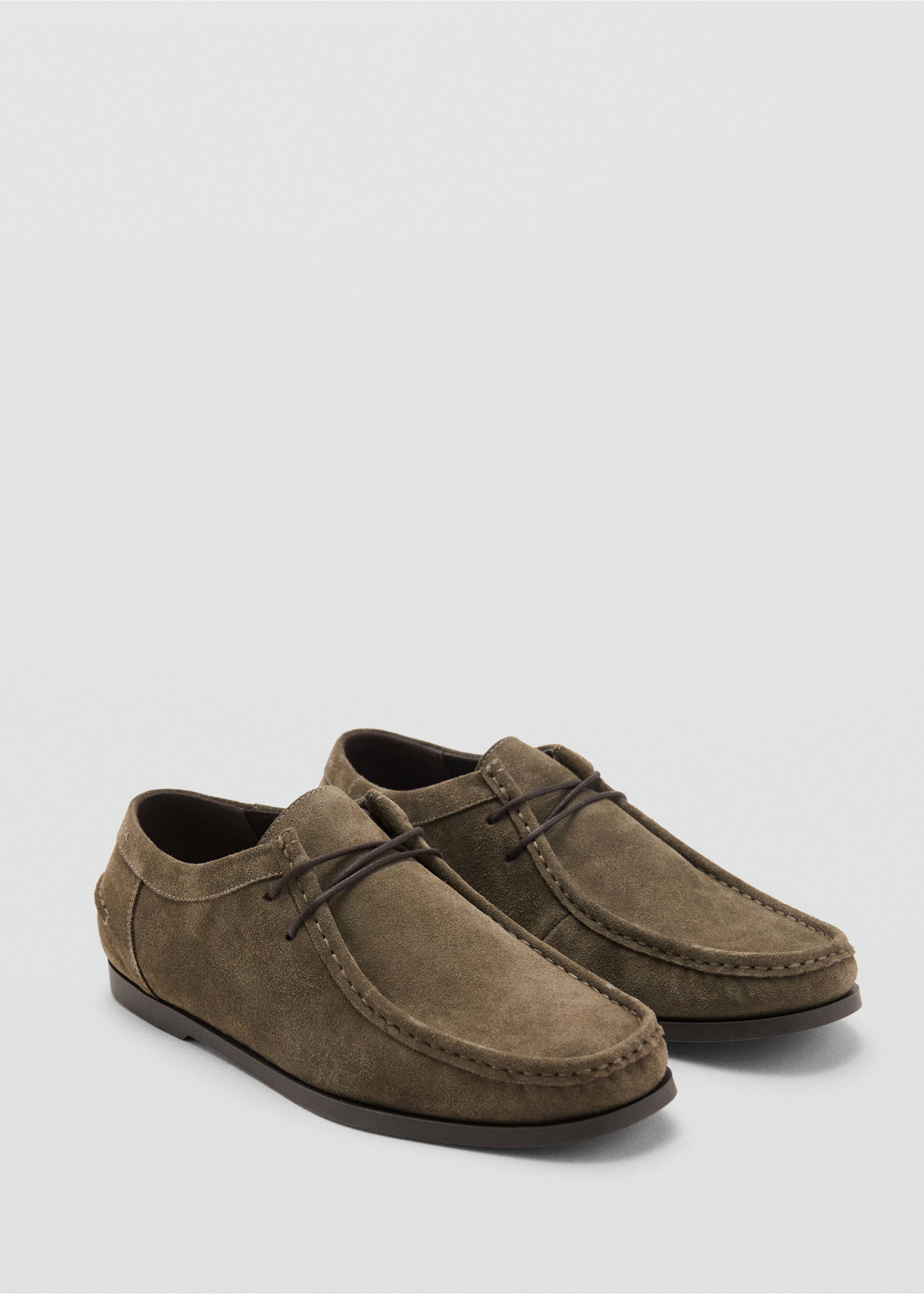 Suede nautical shoes - Medium plane, Khaki. Ref: 17064431-00.