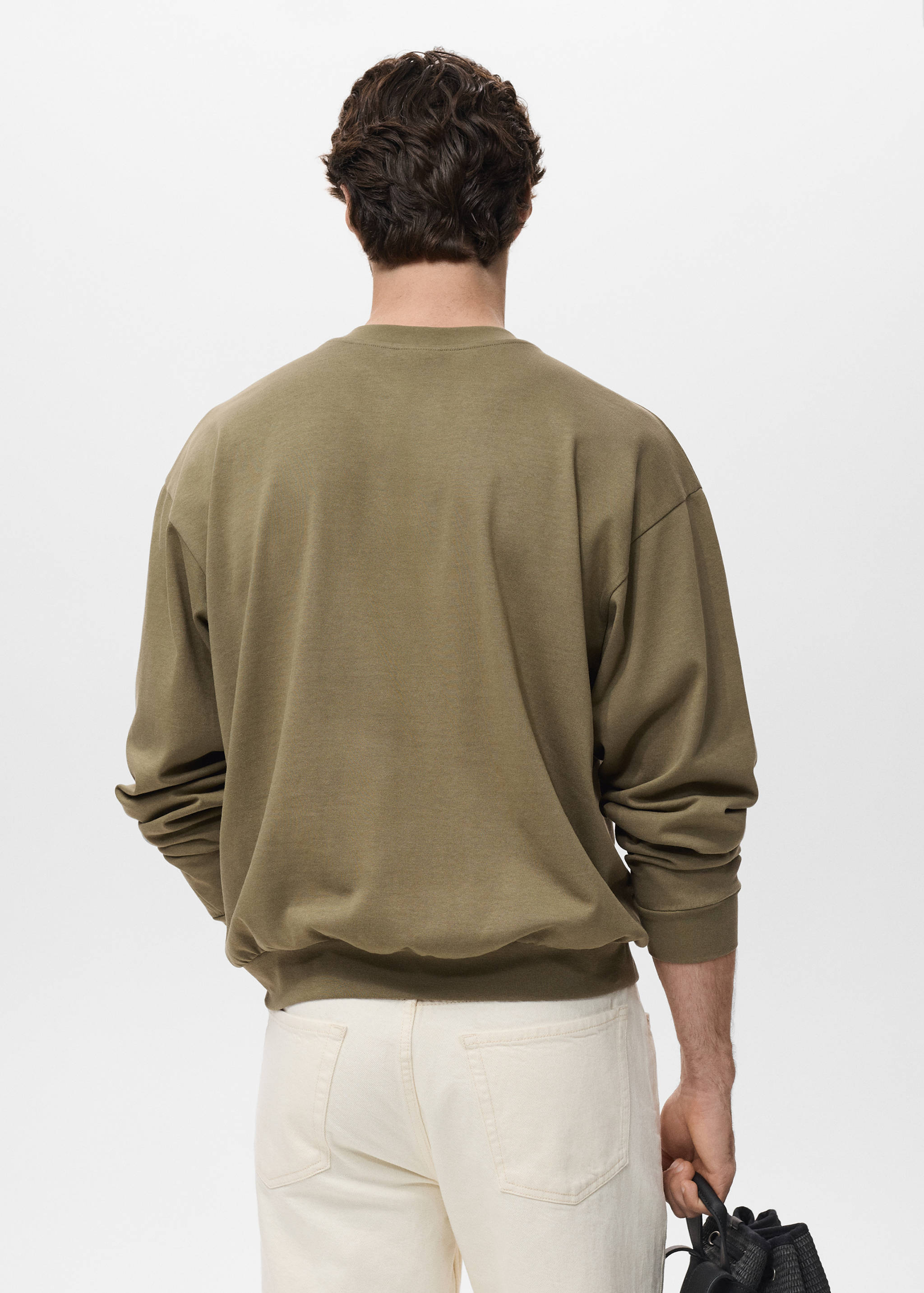 Sweatshirt aus 100 % Baumwolle im Relaxed Fit - Rückseite des Artikels