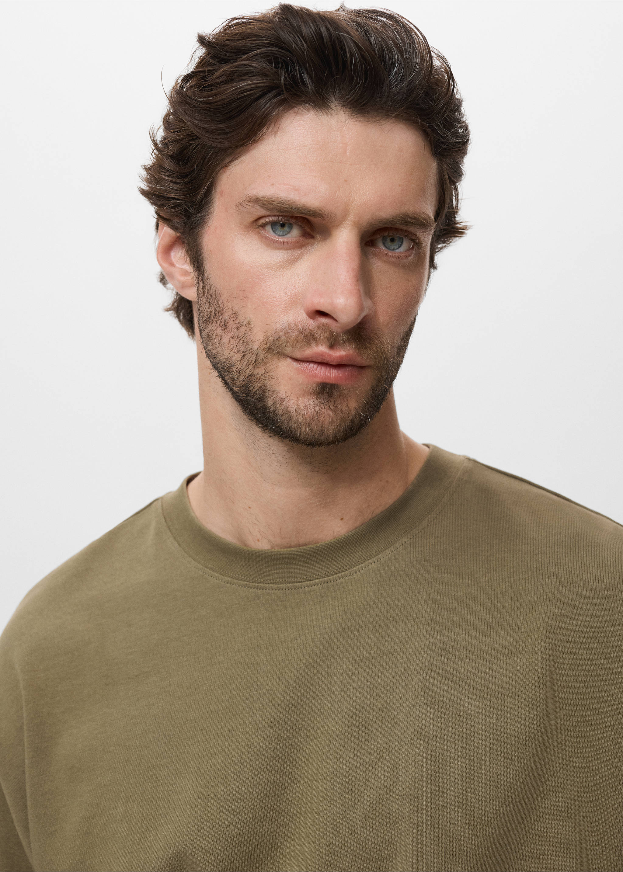 Sweat 100 % coton relaxed-fit - Détail de l'article 1, Kaki. Ref: 17064432-00.