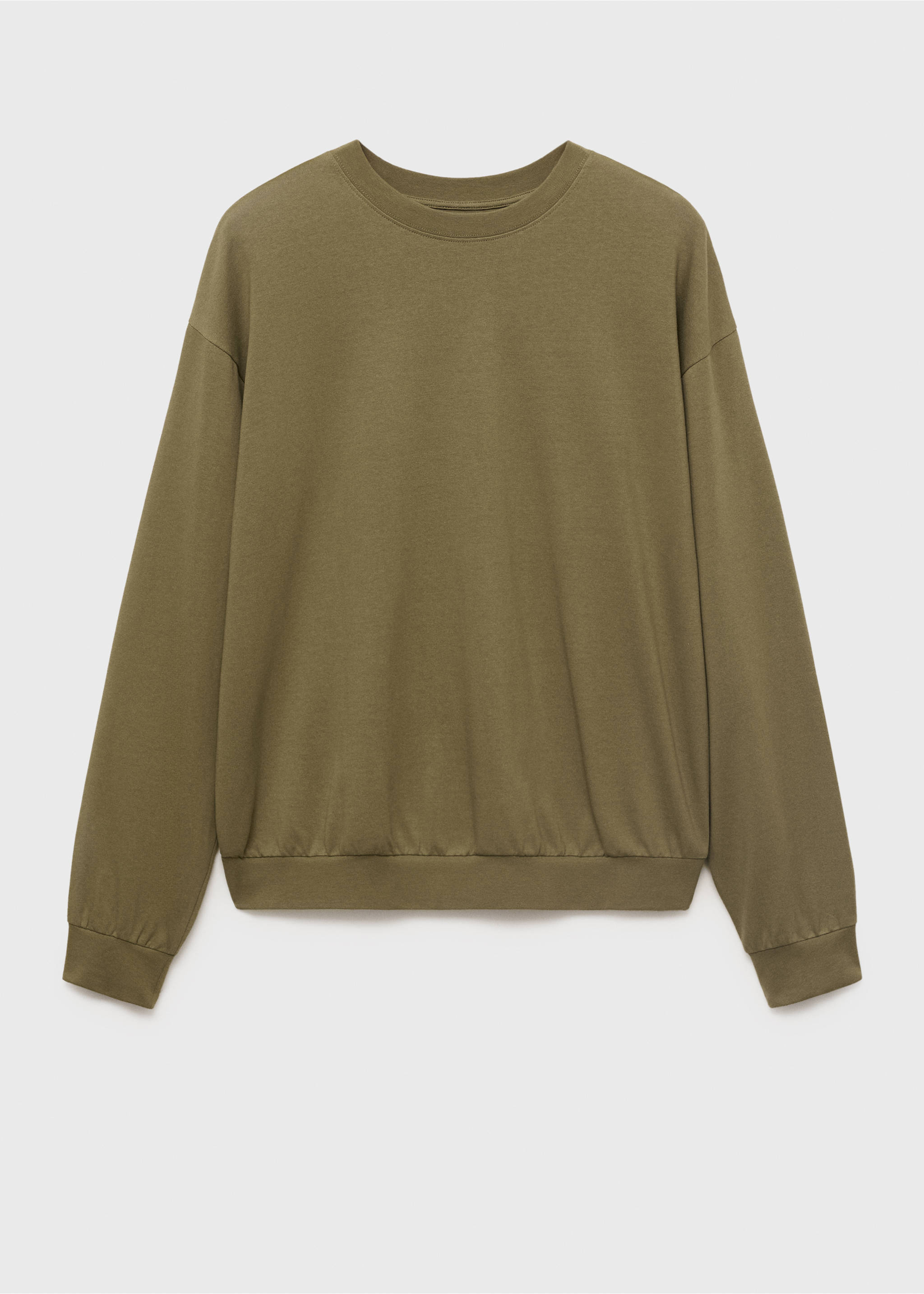 Sweat 100 % coton relaxed-fit - Article sans modèle, Kaki. Ref: 17064432-00.