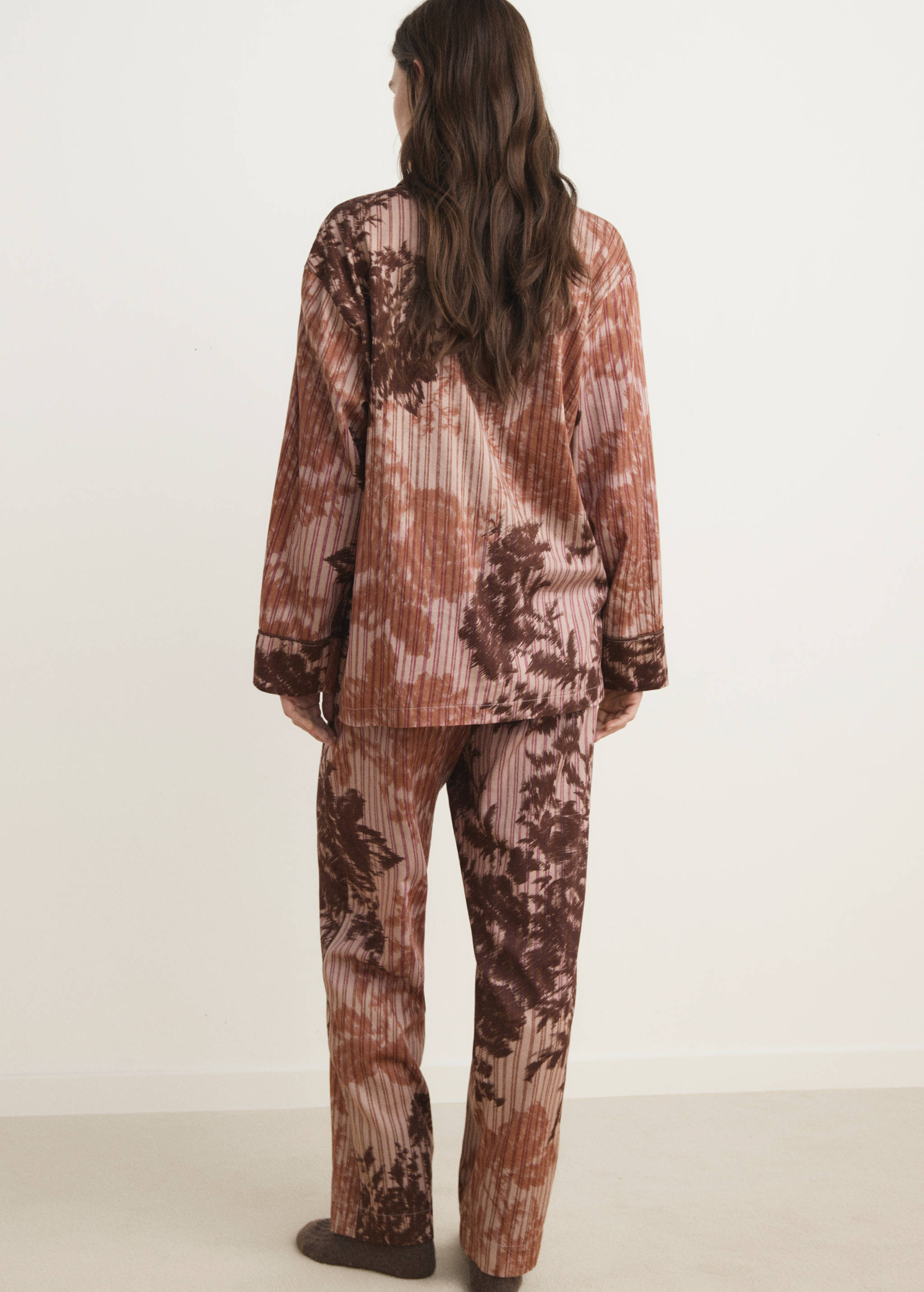 Pyjama bottoms with blurred print - Reverse of the article