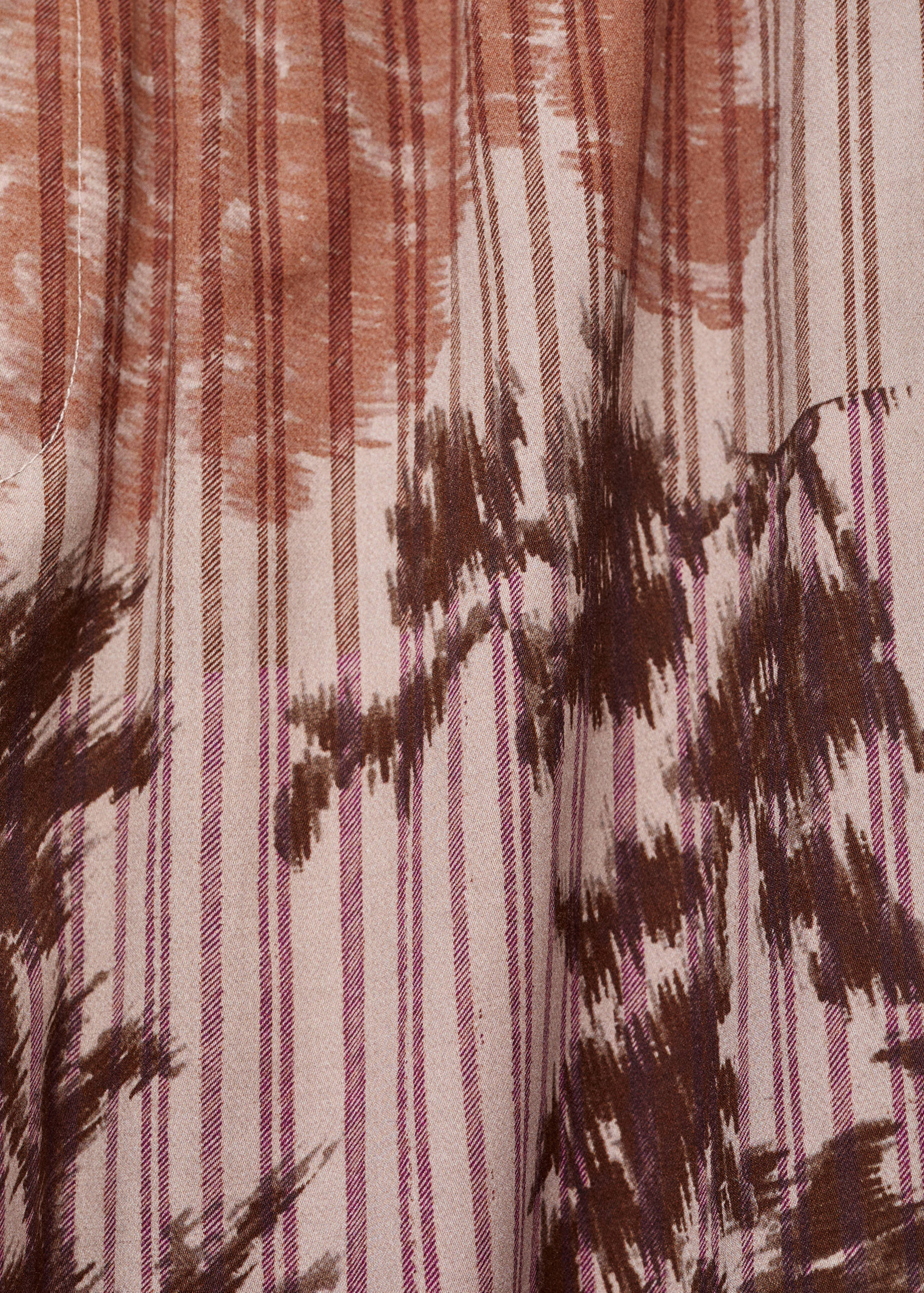 Pyjama bottoms with blurred print - Details of the article 0
