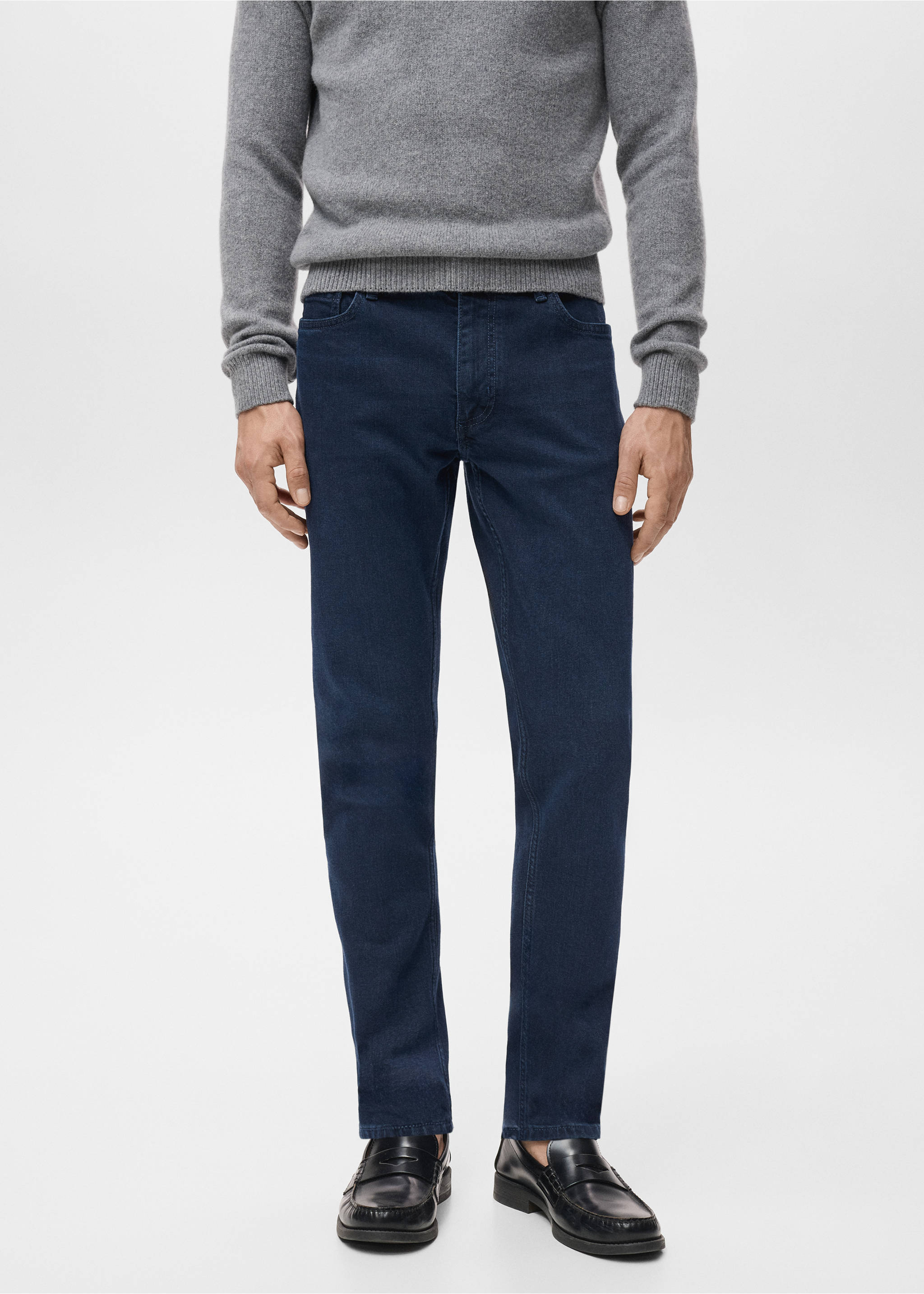 Slim fit blue black Jan jeans - Medium plane, Deep Dark Blue. Ref: 17064438-00.