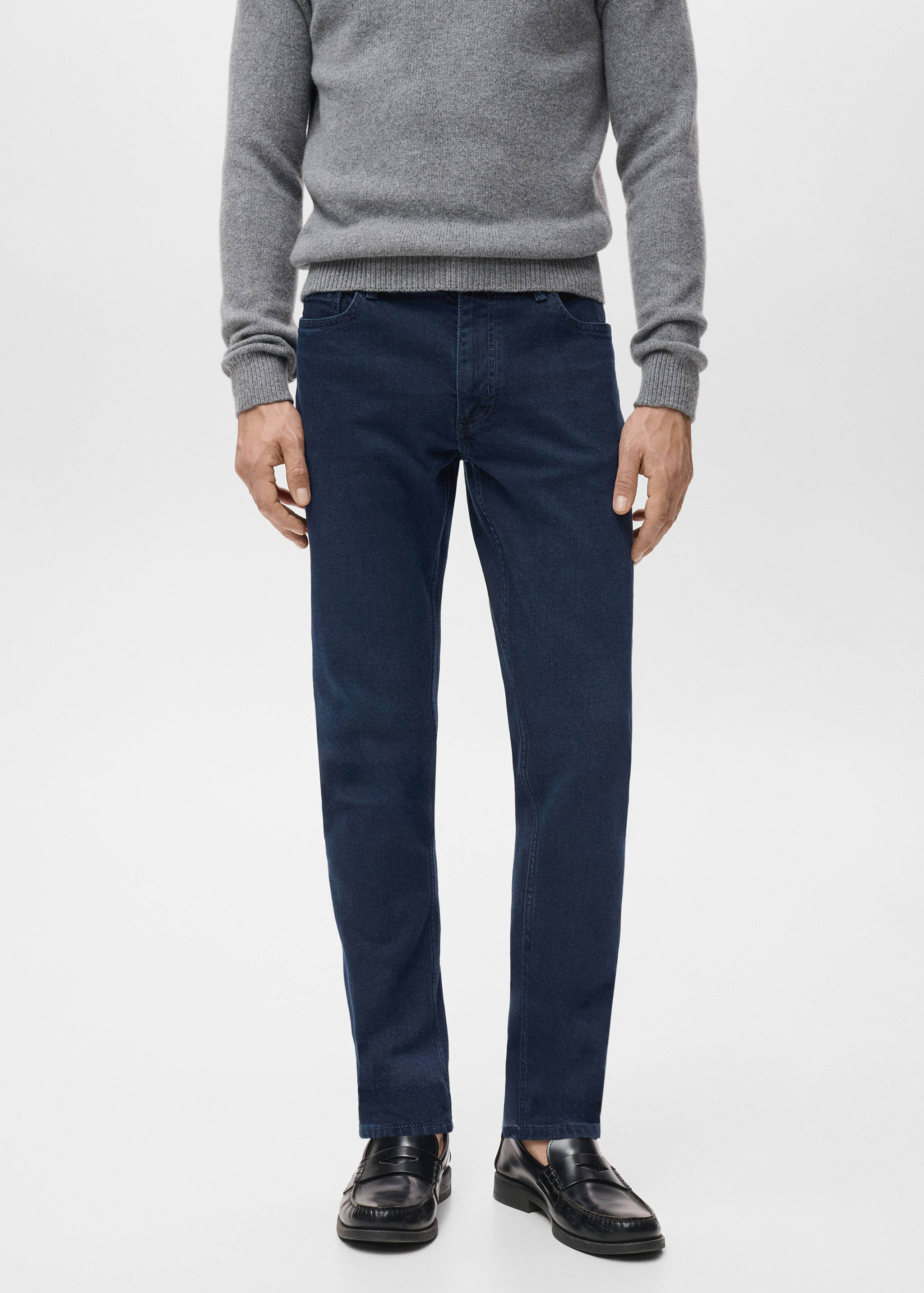 Slim fit blue black Jan jeans - Medium plane