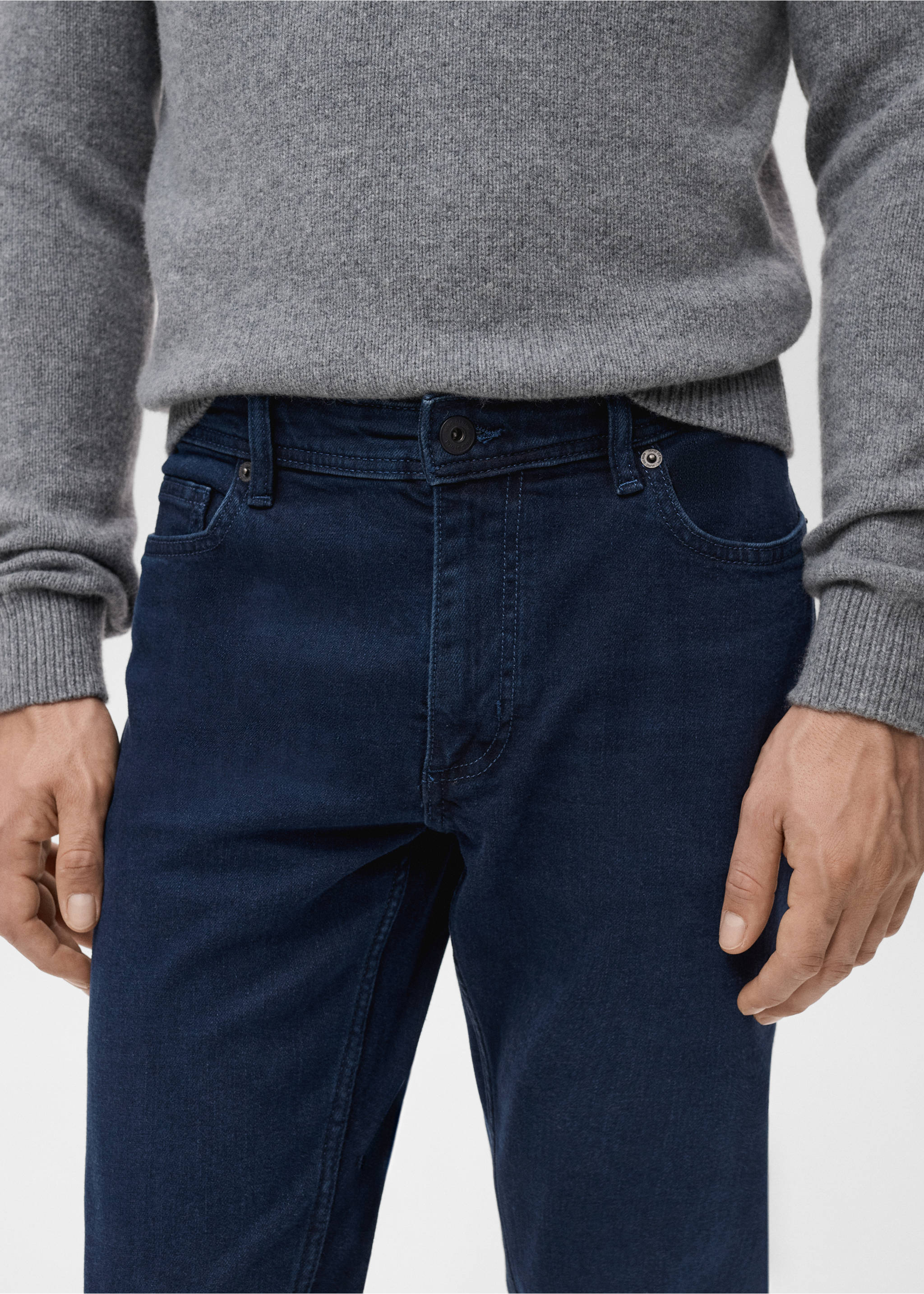 Slim fit blue black Jan jeans - Details of the article 1, Deep Dark Blue. Ref: 17064438-00.