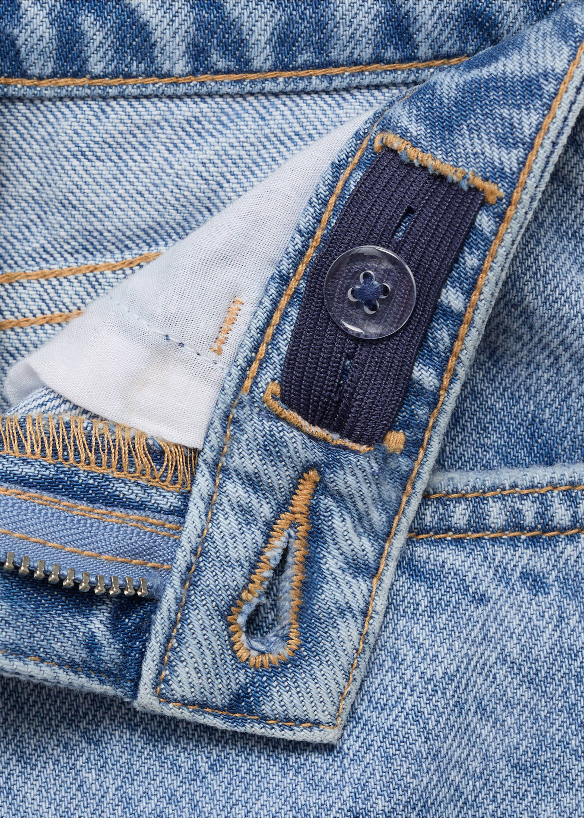 Τζιν mom fit διακοσμητικά σκισίματα - Λεπτομέρεια του προϊόντος 8, Μεσαίο Μπλε. Ref: 17064775-00.