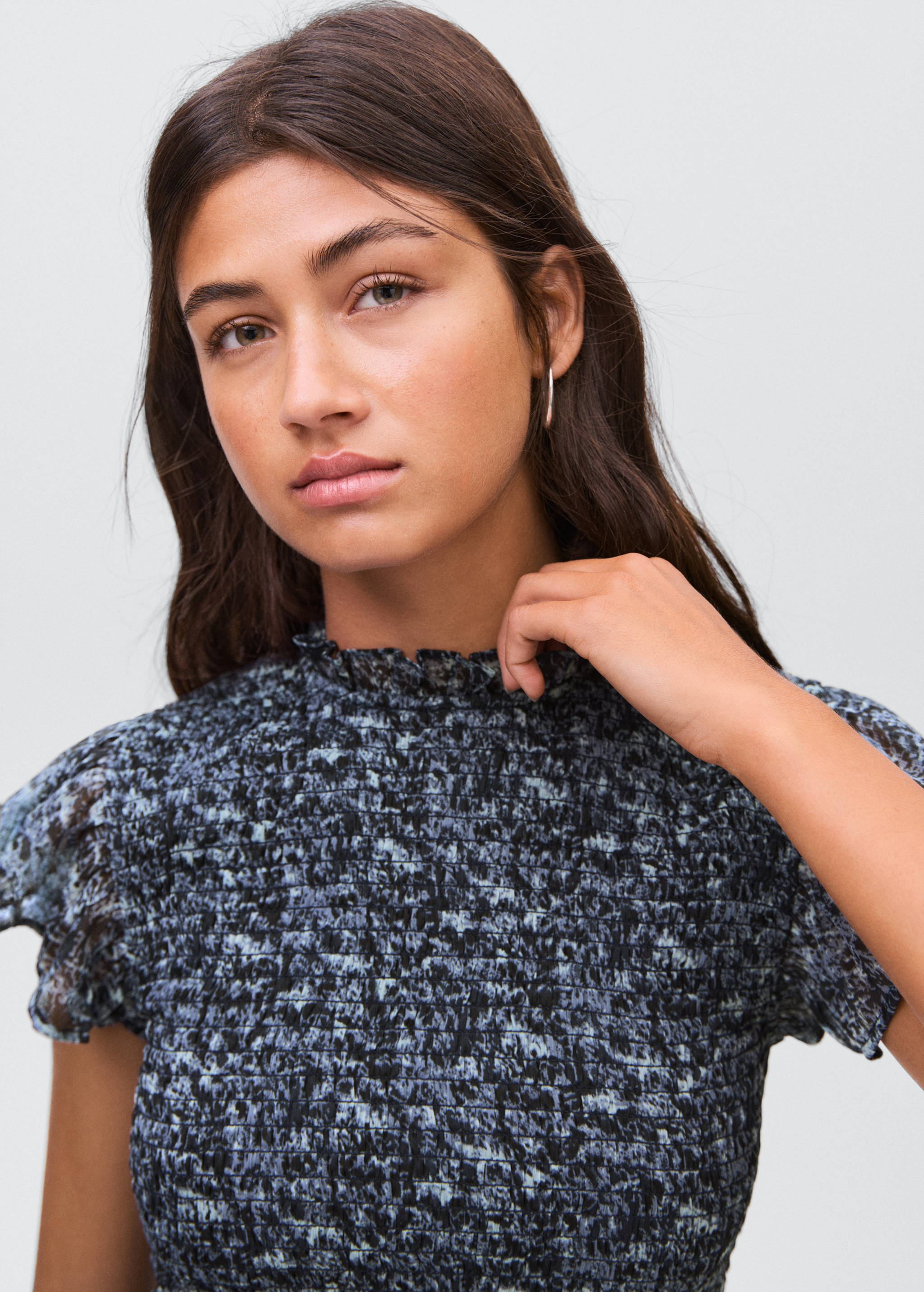 Blusa estampada volantes - Detalle del artículo 1
