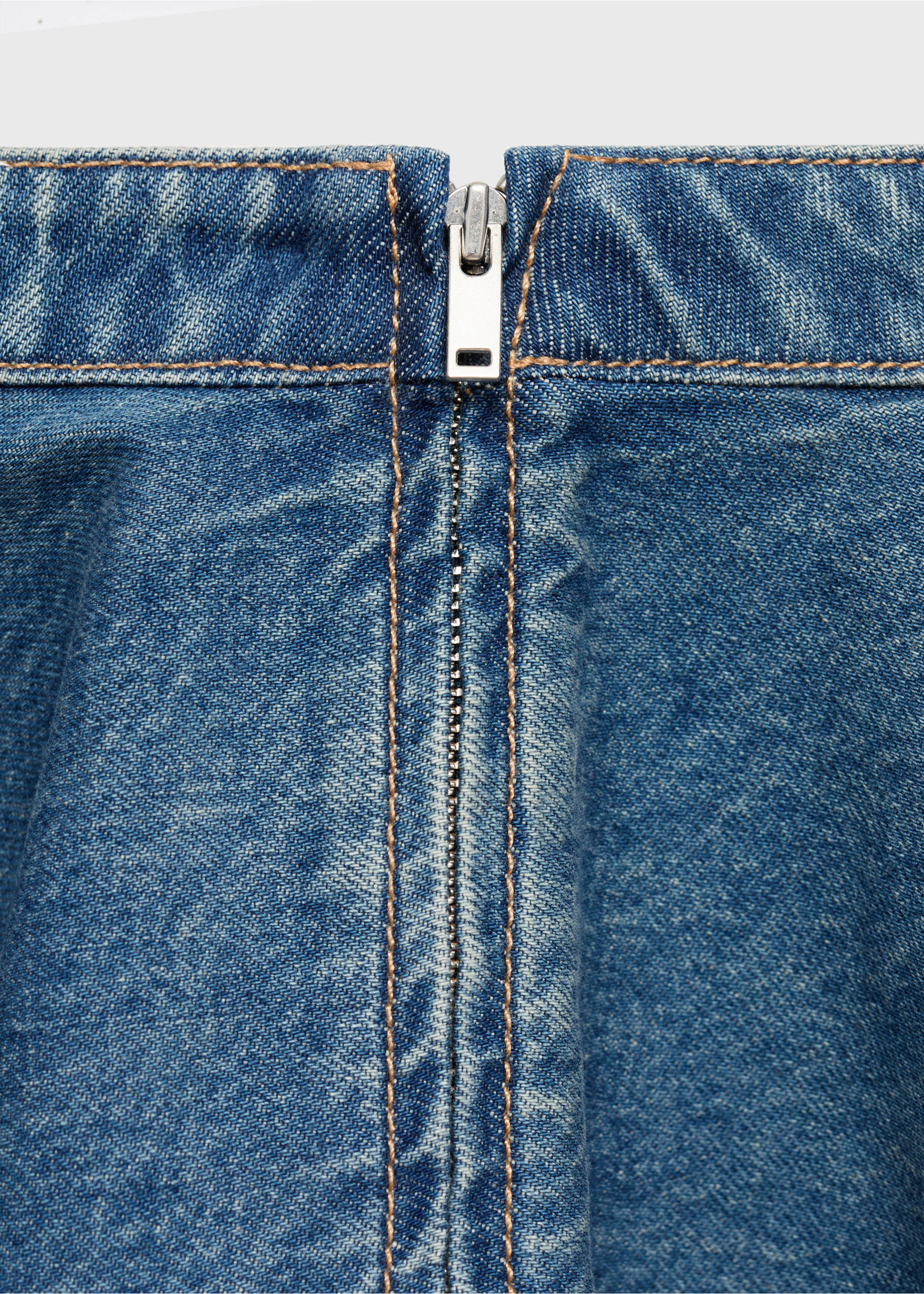 Gonna corta denim - Dettaglio dell'articolo 0, Blu medio. Ref: 17064788-00.